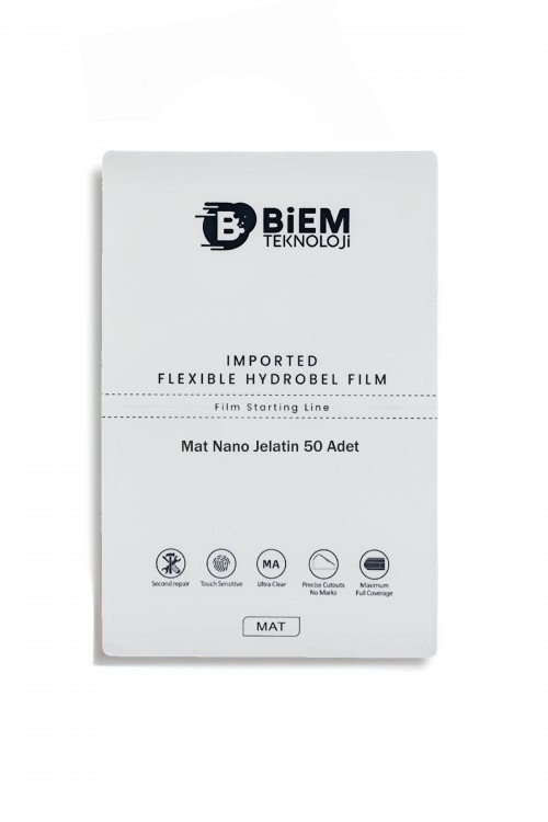Biem Mat Nano Jelatin Ekran Koruyucu 120x180mm (50 Adet) Biem Mat Nano Jelatin Ekran Koruyucu 120x180mm (50 Adet)