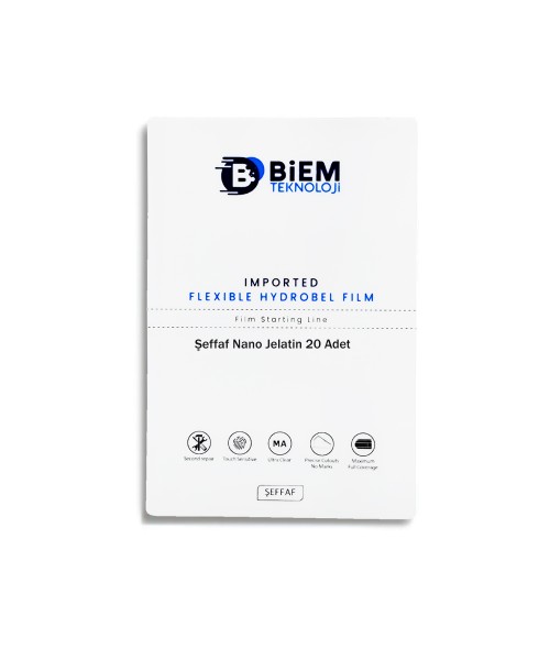 Biem Nano Jelatin Ekran Koruyucu 290x410mm (20 Adet)