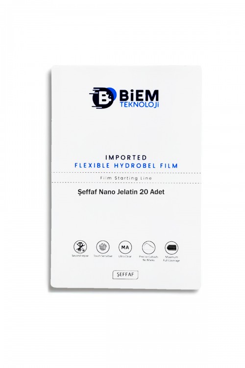 Biem Nano Jelatin Ekran Koruyucu 290x410mm (20 Adet) Biem Nano Jelatin Ekran Koruyucu 290x410mm (20 Adet)