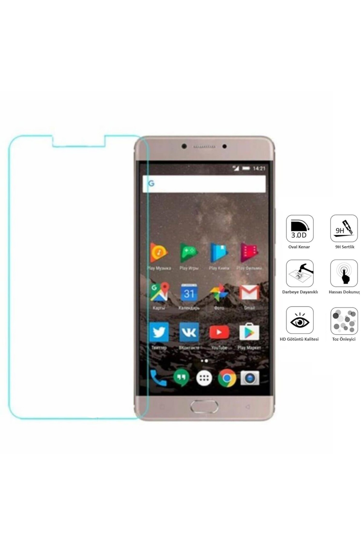 Casper Via V8 Ekran Koruyucu Temperli Cam