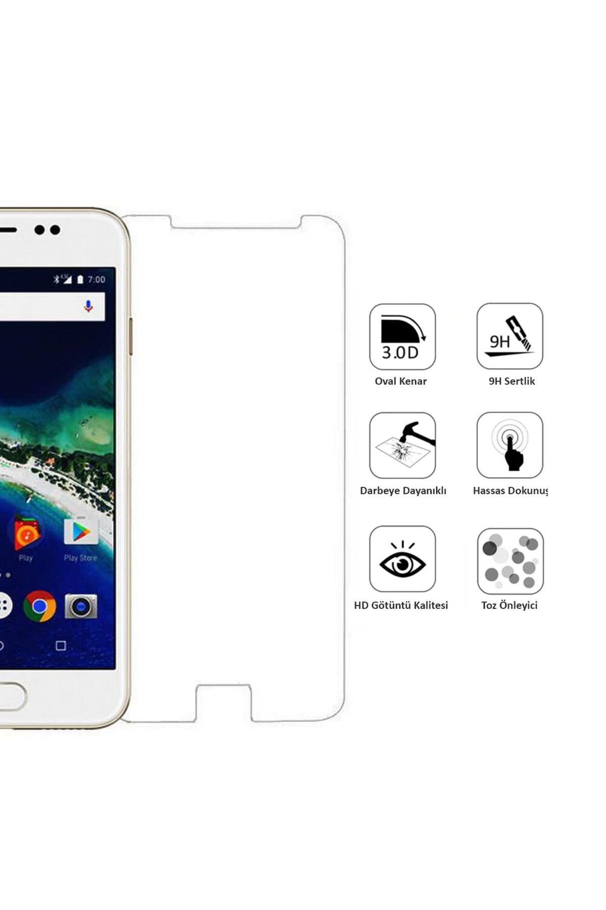 General Mobile GM 6 Ekran Koruyucu Temperli Cam