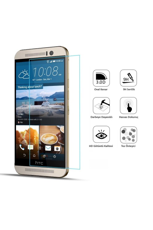 Htc One M9 Plus Ekran Koruyucu Temperli Cam