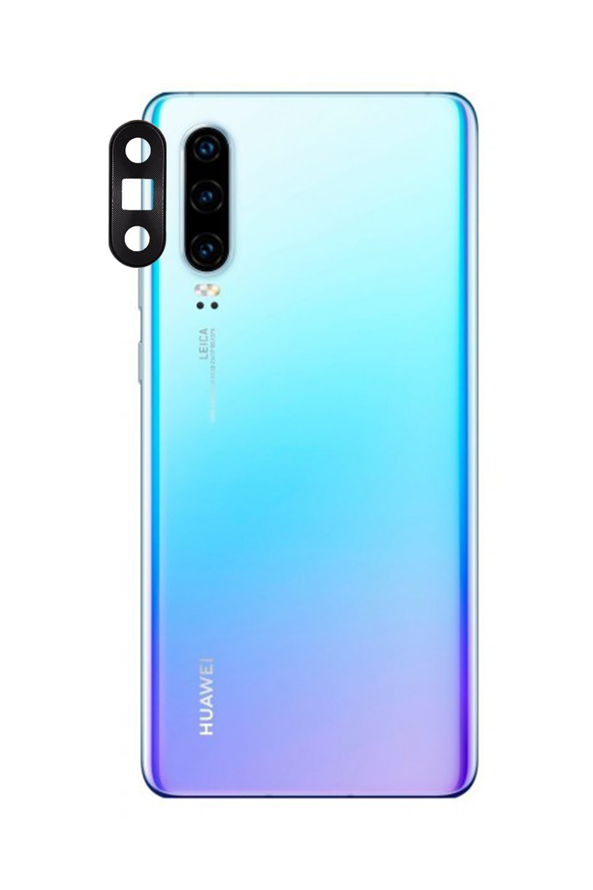Huawei P30 Kamera Koruyucu Tam Kaplama Siyah