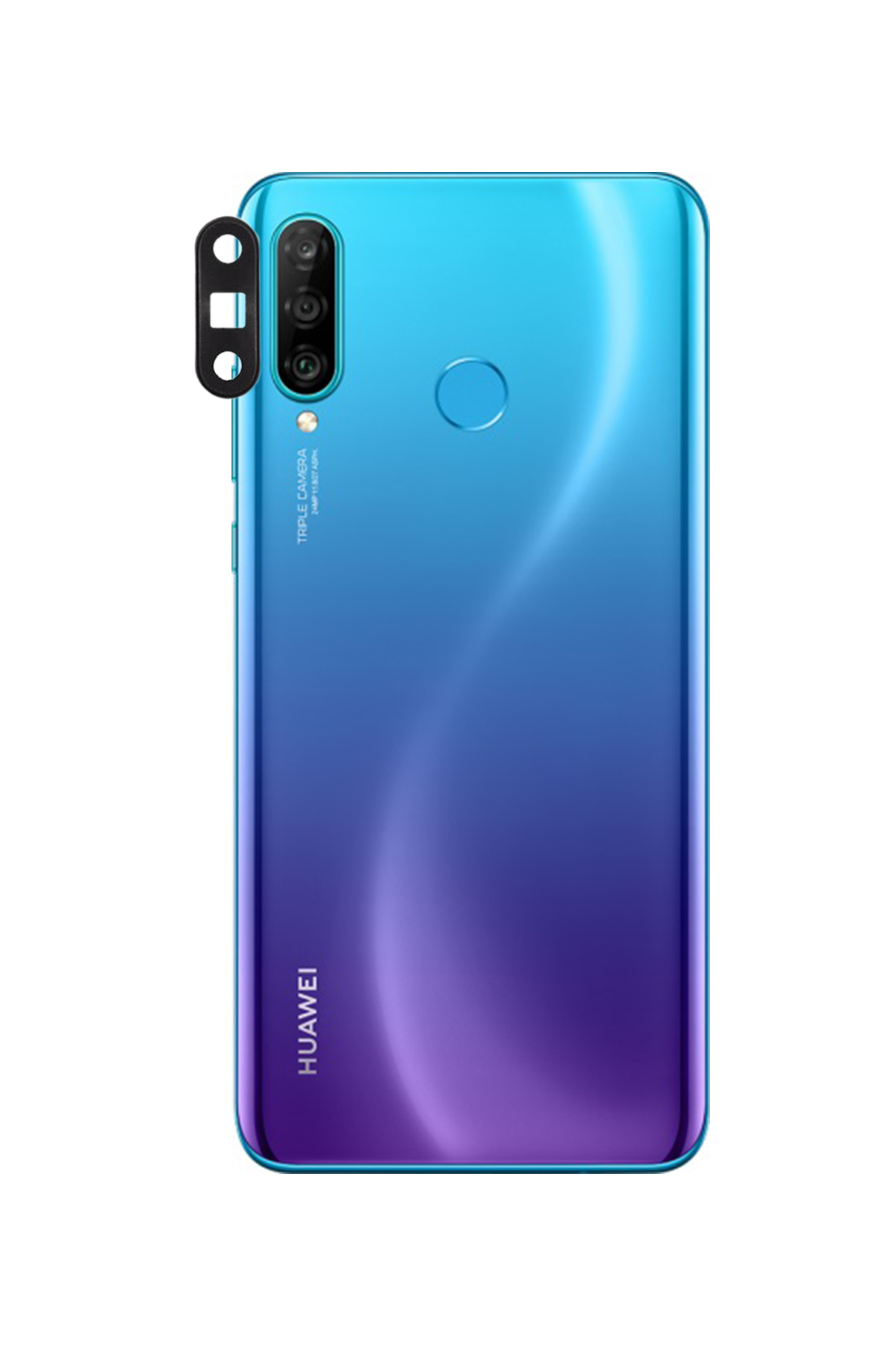 Huawei P30 Lite Kamera Koruyucu Tam Kaplama Siyah