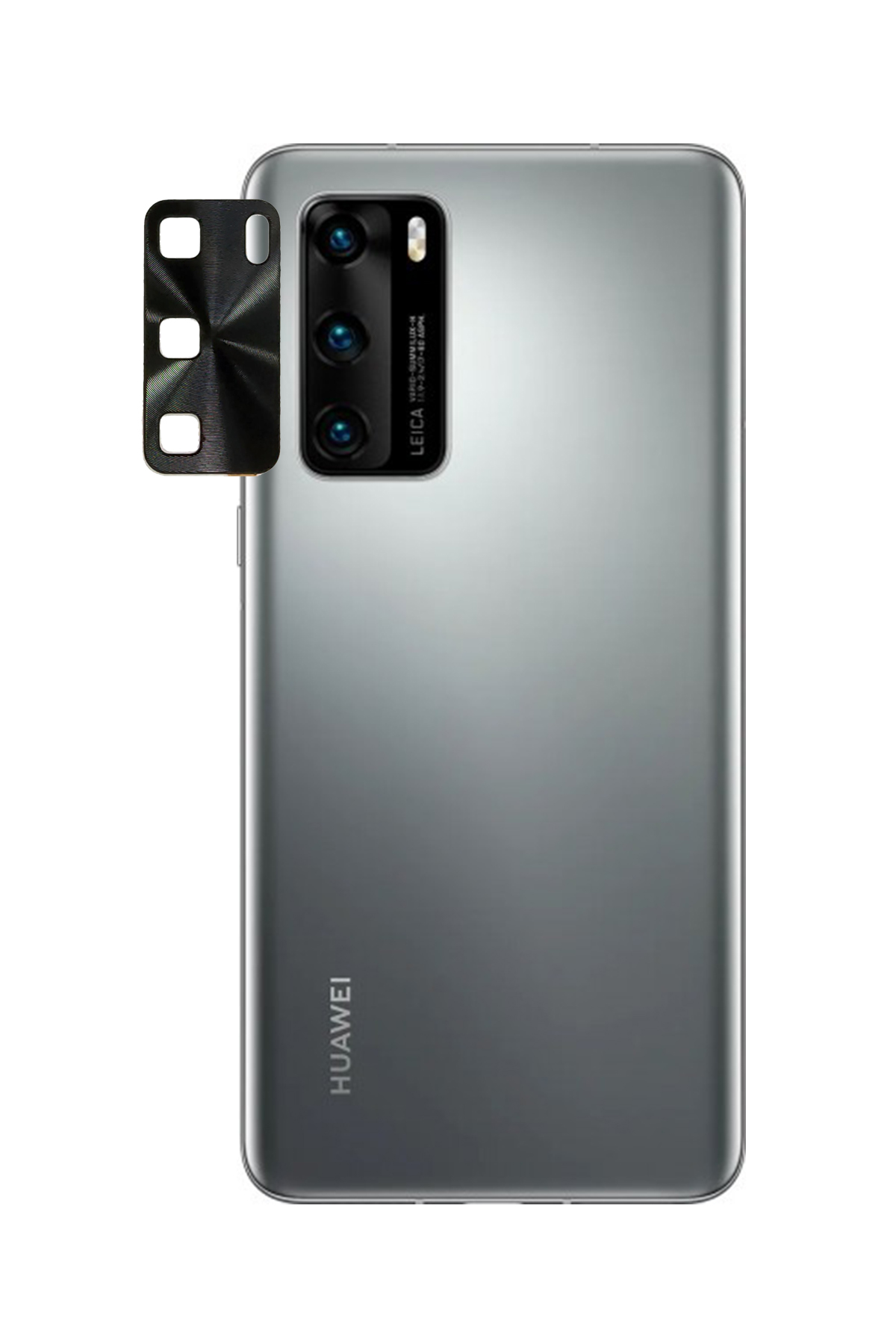 Huawei P40 Kamera Koruyucu Tam Kaplama Siyah