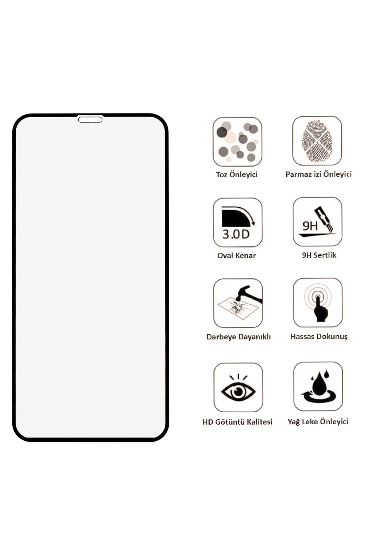 Iphone 11 Ekran Koruyucu 9D Tam Kaplama