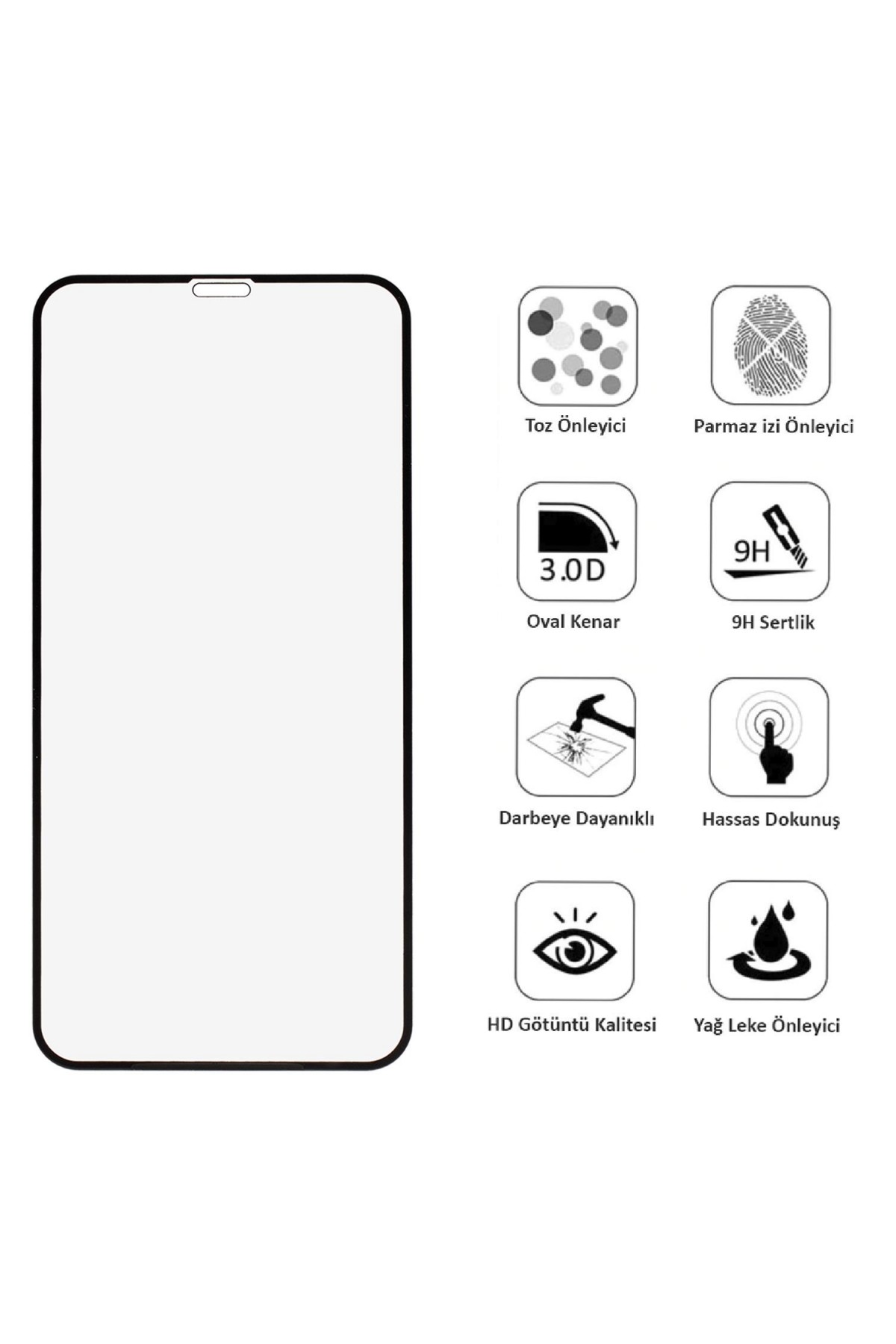 Iphone 11 Ekran Koruyucu 9D Tam Kaplama