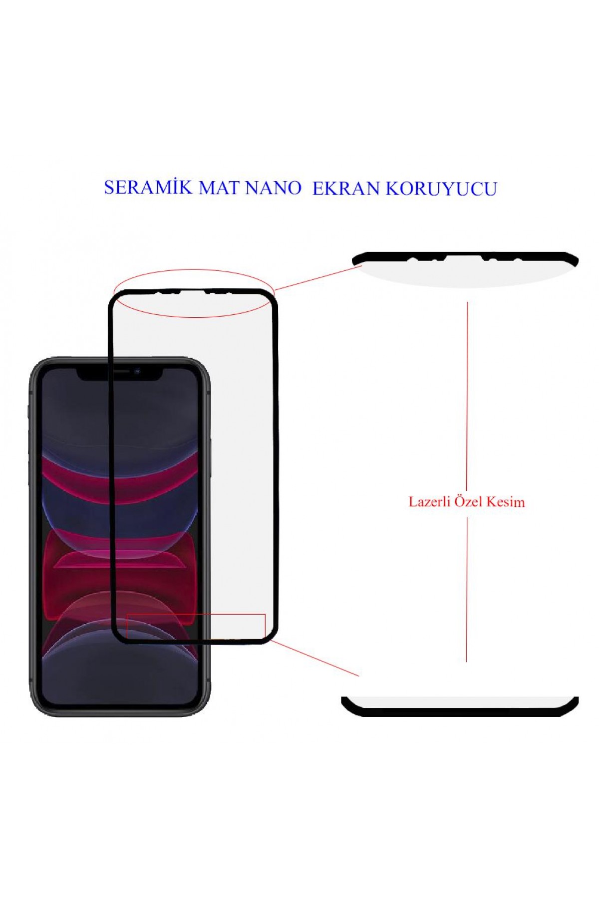 Iphone 11 Ekran Koruyucu Mat Seramik Tam Kaplama
