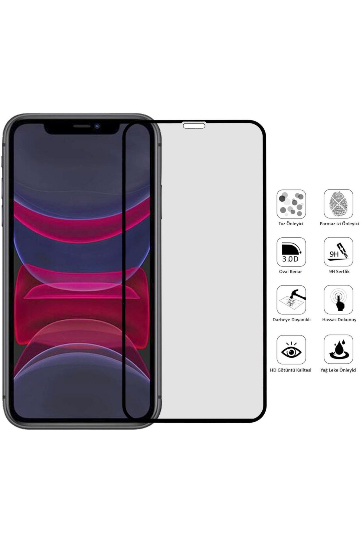 Iphone 11 Gizli Hayalet Ekran Koruyucu Mat Seramik Tam Kaplama