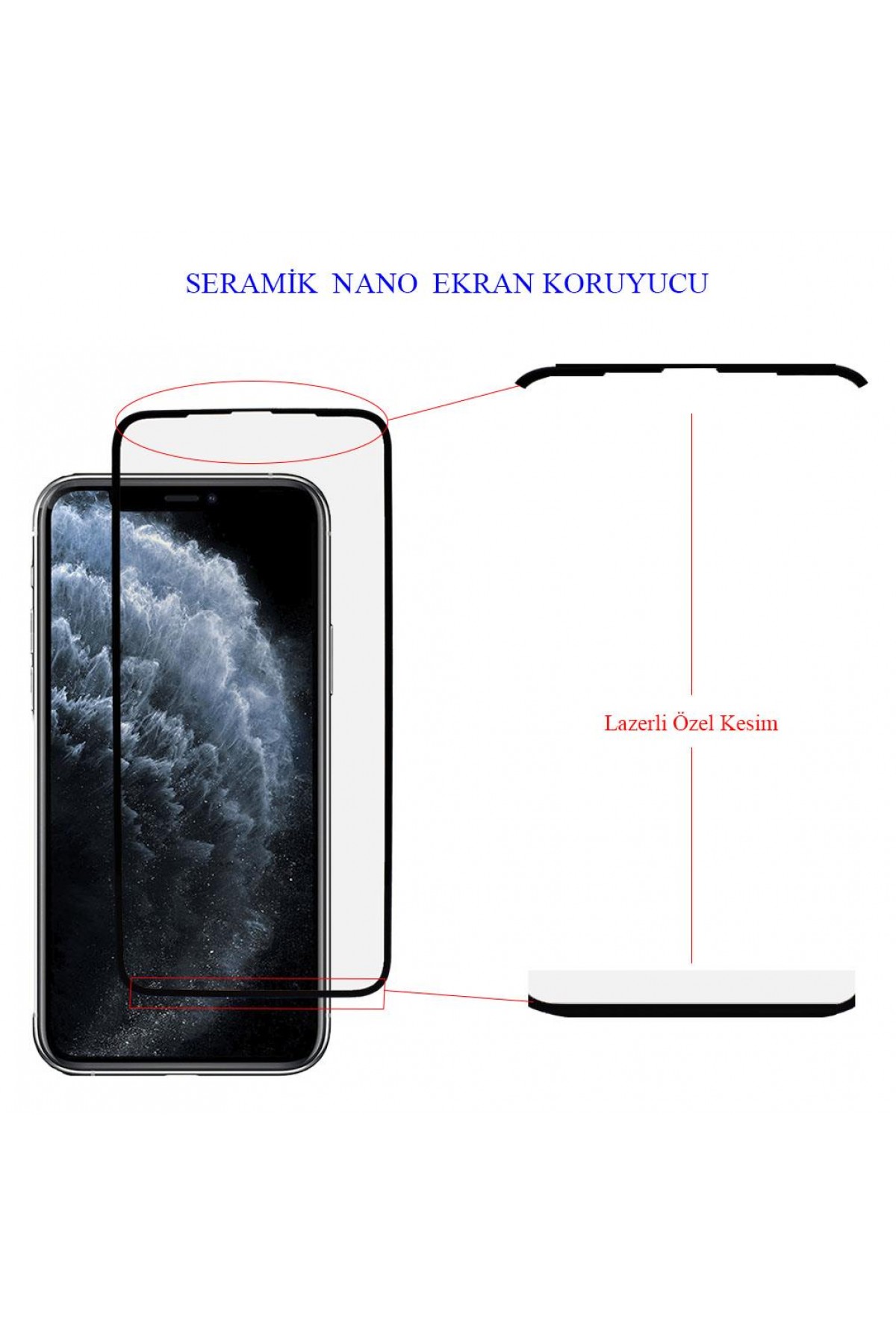 Iphone 11 Pro Ekran Koruyucu Seramik Tam Kaplama