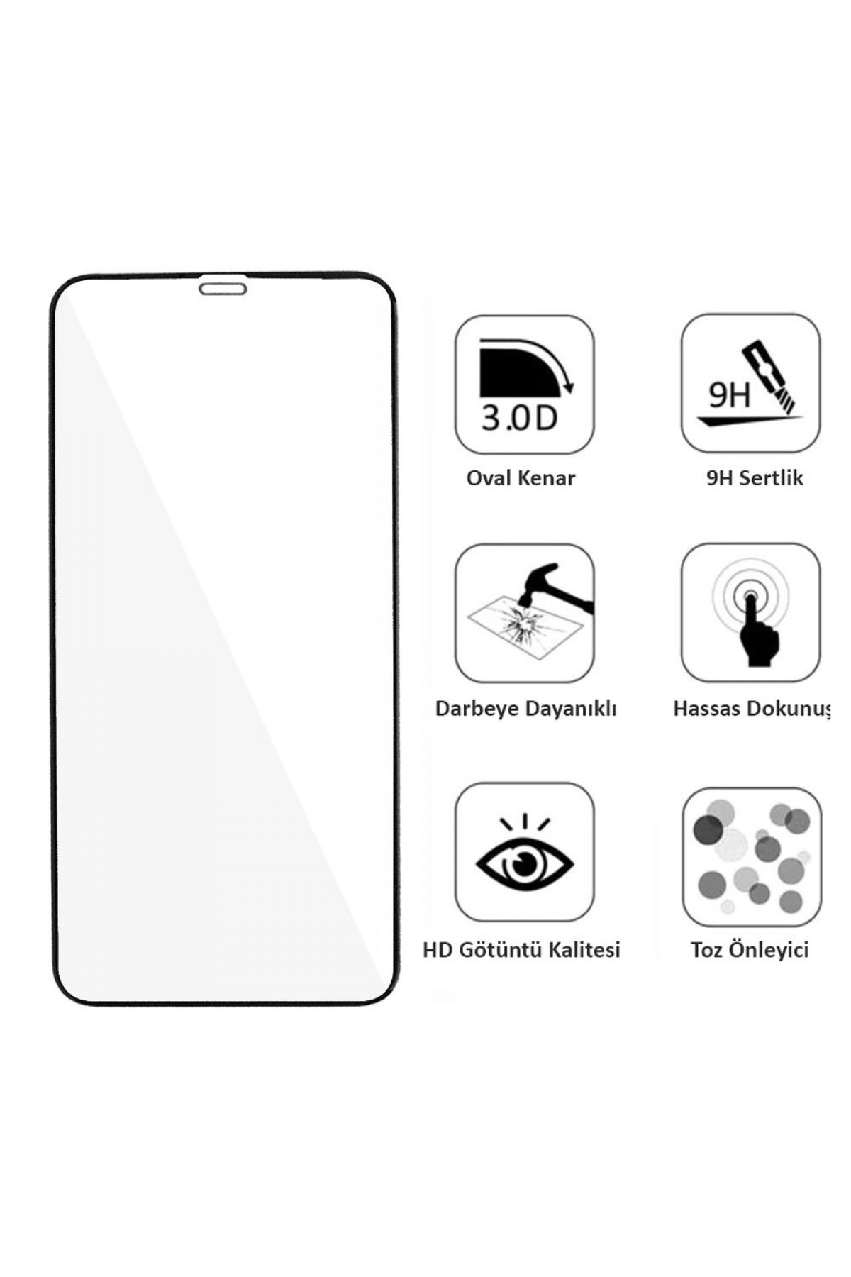 Iphone 12 Mini Ekran Koruyucu Seramik Tam Kaplama