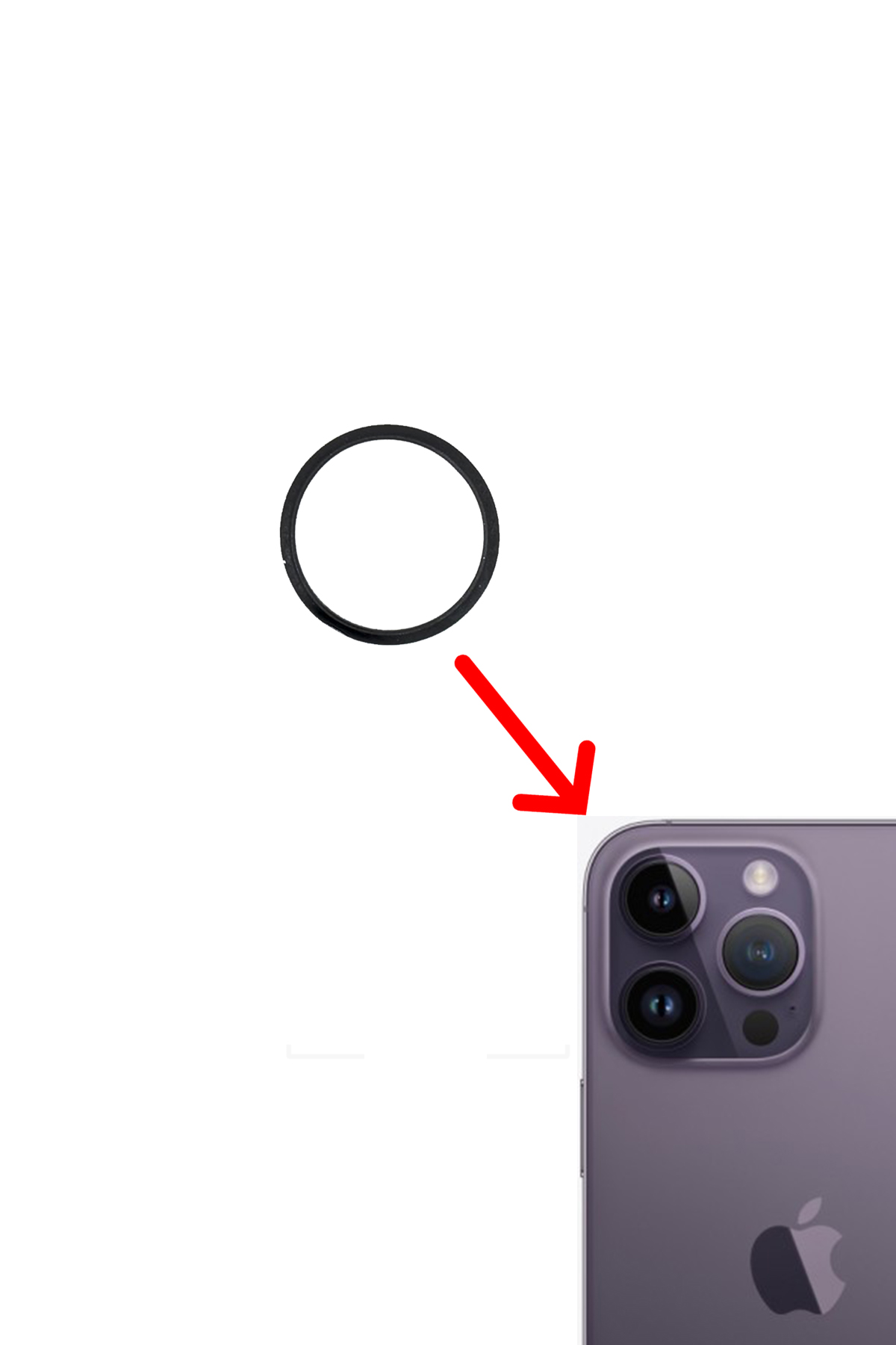 Iphone 14 Pro Max Sıvı ve Toza Dayanıklı Arka Kamera Halkası