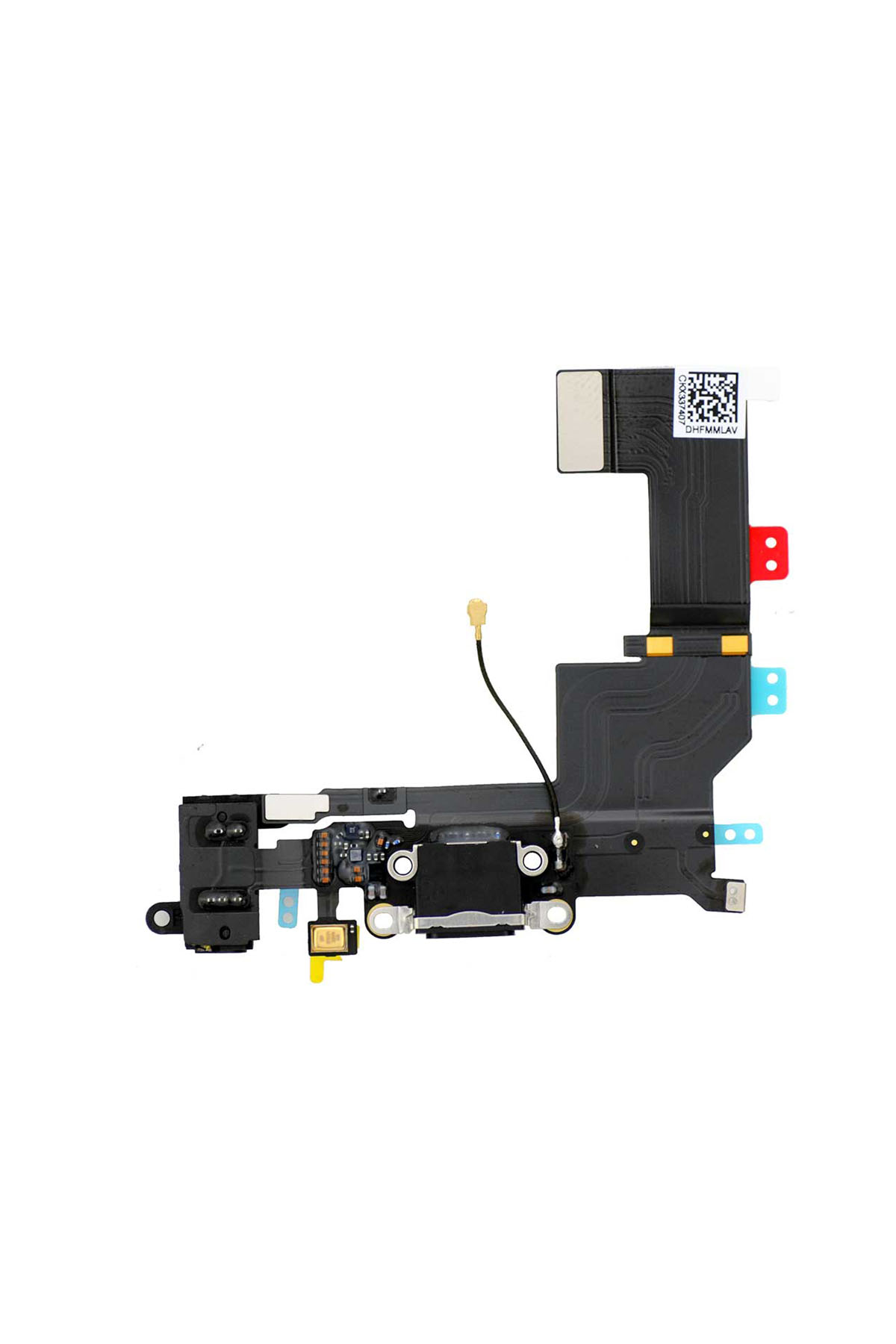 Iphone 5S Şarj Soketi Kulaklık Soketi Mikrofon Filmi Flex Siyah