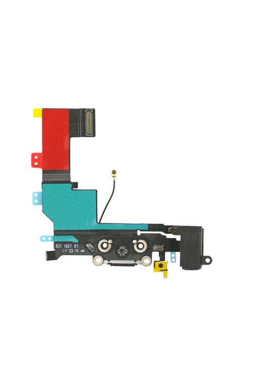 Iphone 5S Şarj Soketi Kulaklık Soketi Mikrofon Filmi Flex Siyah