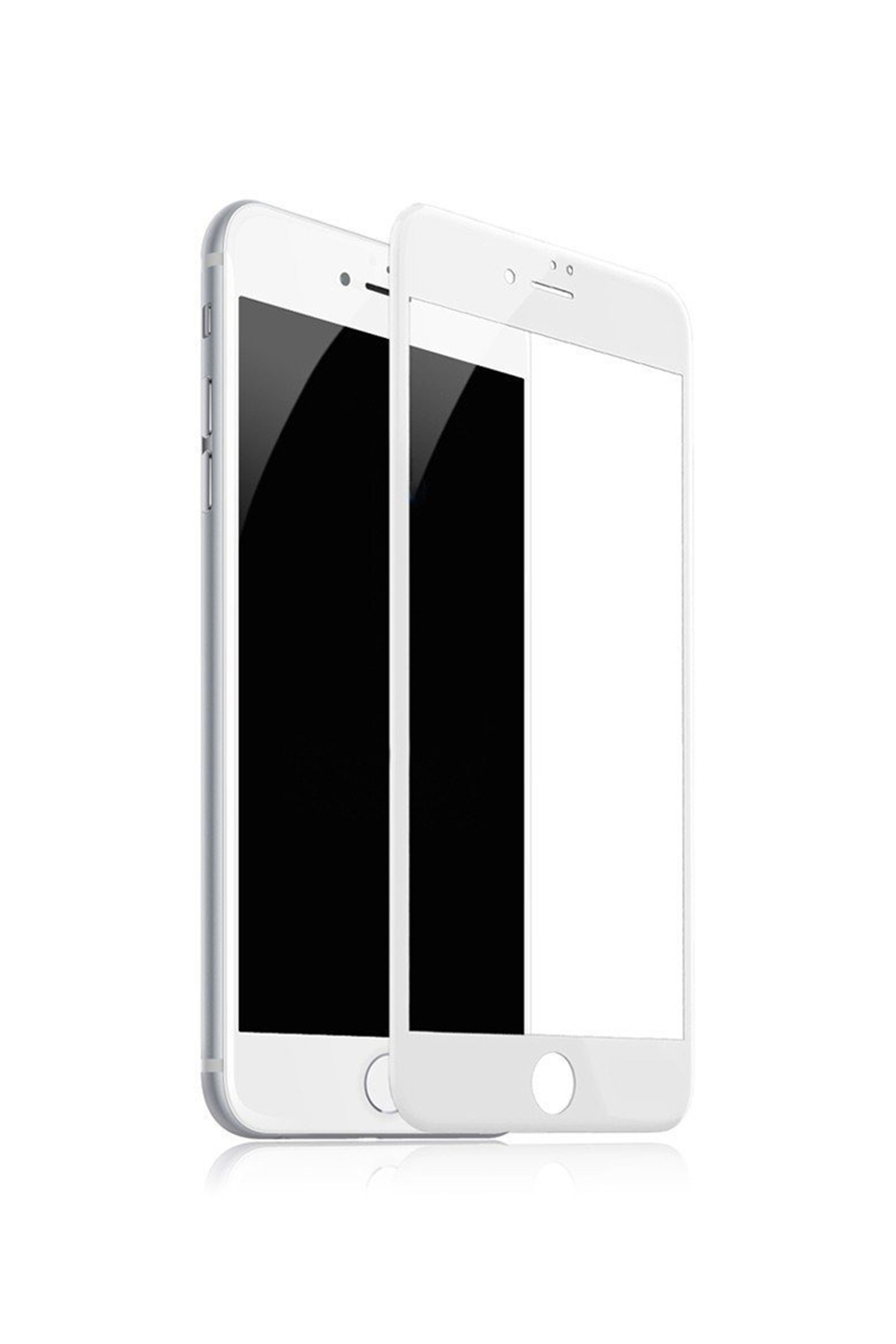 Iphone 6 Plus / 6s Plus Ekran Koruyucu Tam Kaplama Beyaz