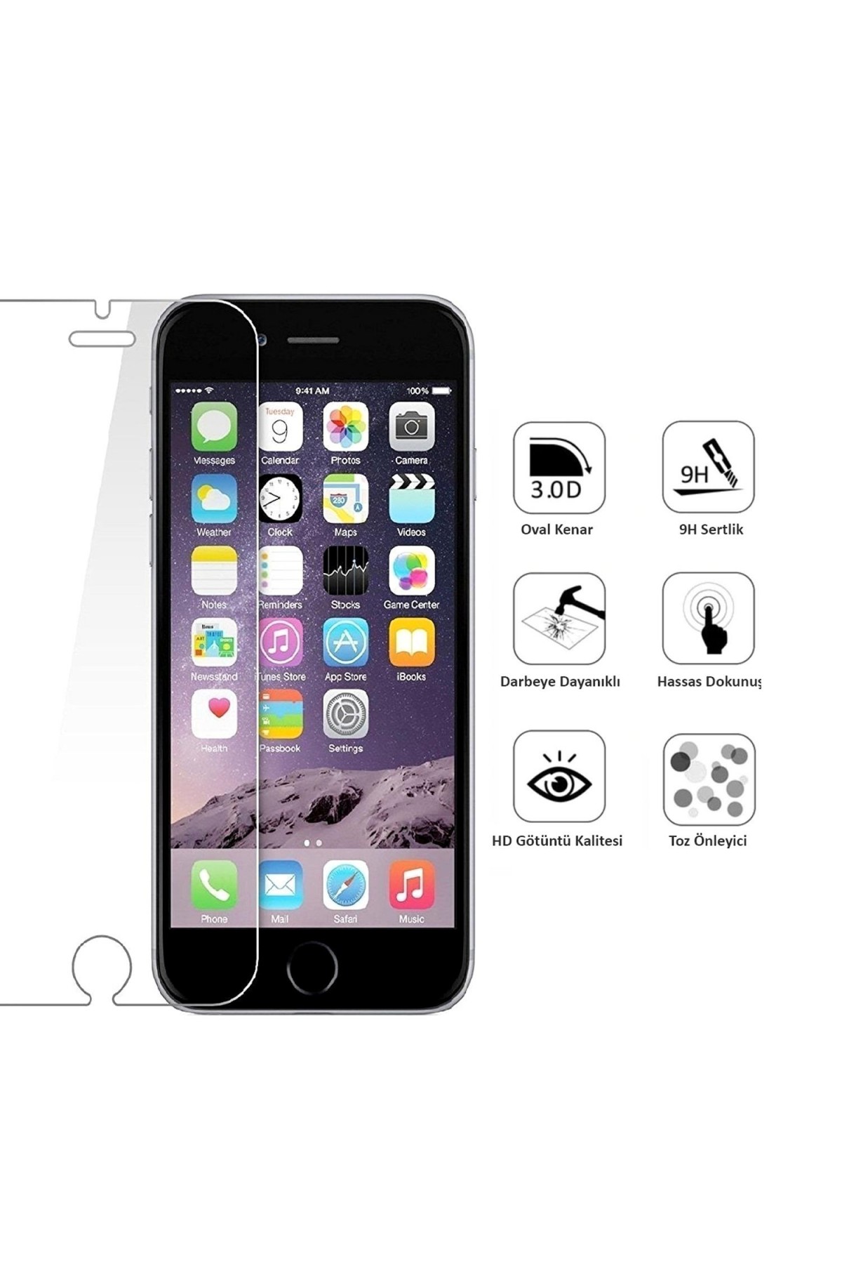 Iphone 6 Plus Ekran Koruyucu Temperli Cam