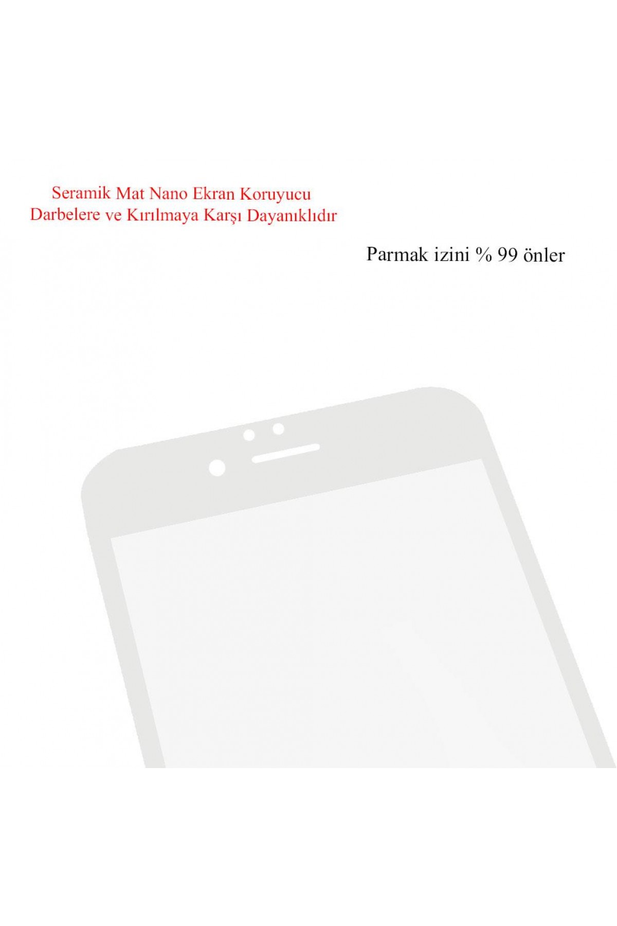 Iphone 6S Ekran Koruyucu Mat Seramik Tam Kaplama