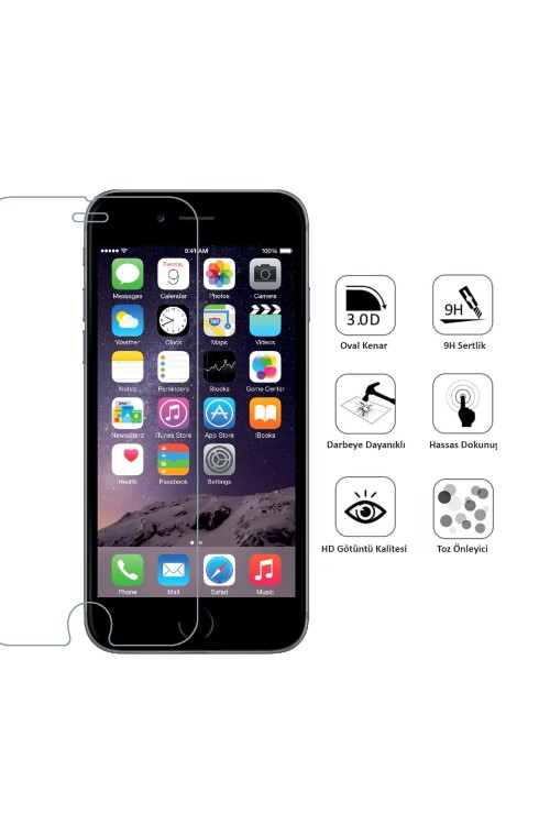 Iphone 6 / 6S Ekran Koruyucu Temperli Cam