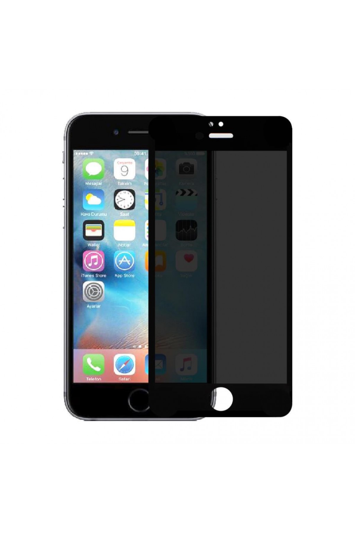 Iphone 6S Plus Ekran Koruyucu Gizli Hayalet Cam Tam Kaplama