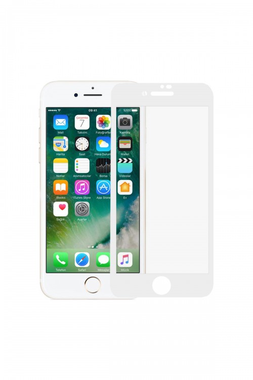 Iphone 7 / 8 Ekran Koruyucu Tam Kaplama Beyaz Iphone 7 / 8 Ekran Koruyucu Tam Kaplama Beyaz
