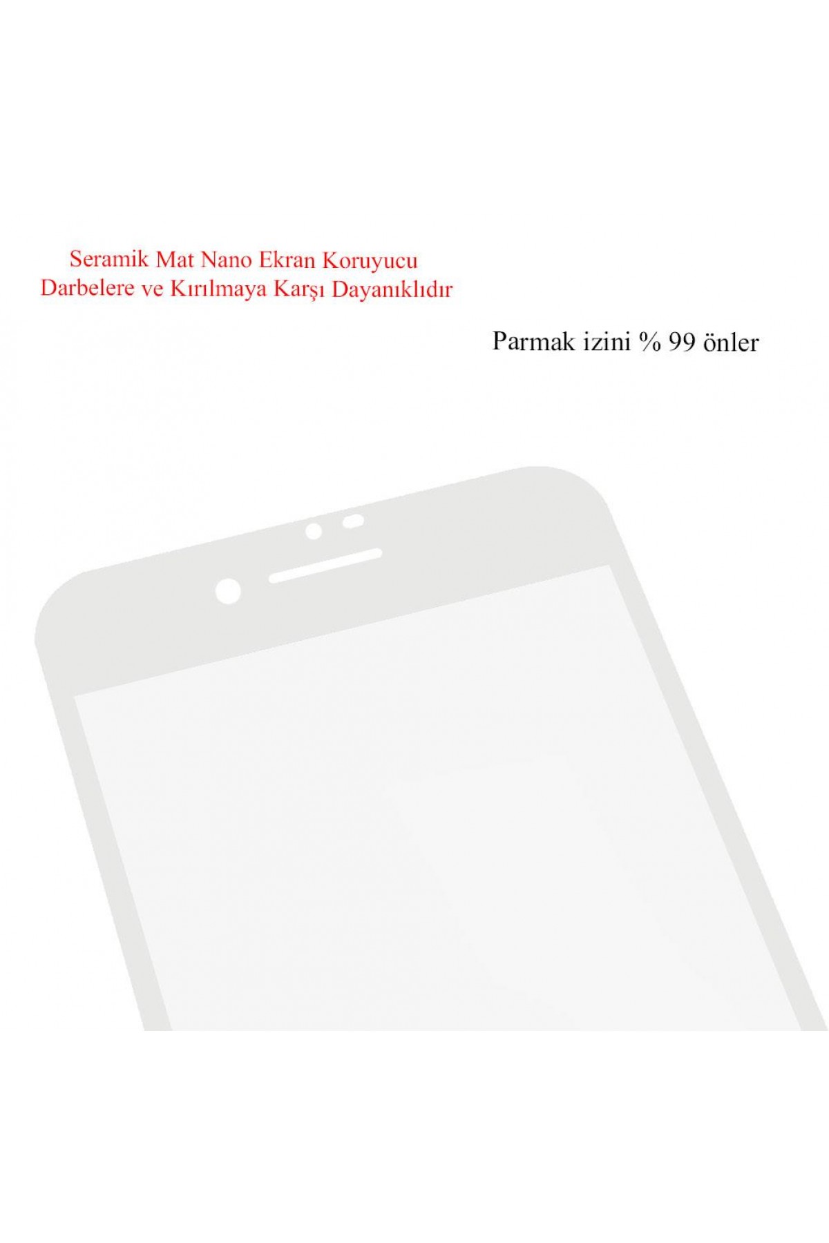 Iphone 7 Ekran Koruyucu Mat Seramik Tam Kaplama