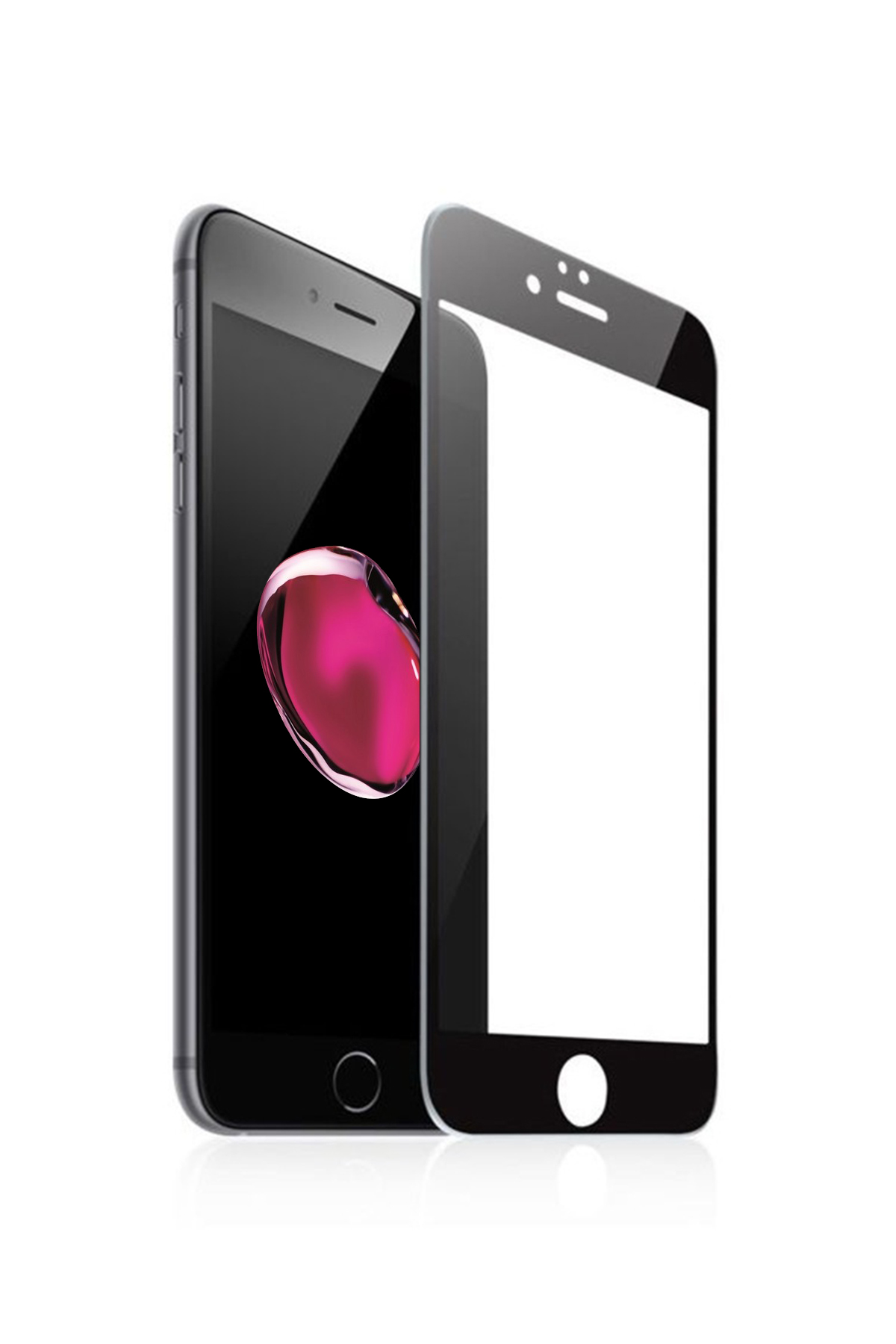 Iphone 7 Ekran Koruyucu Premium Tam Kaplama Siyah