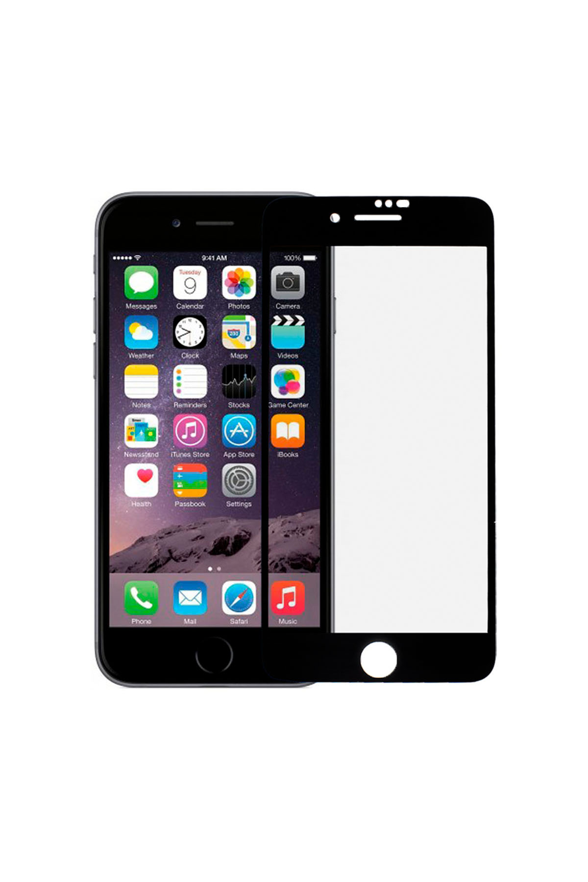 Iphone 7 Ekran Koruyucu Seramik Tam Kaplama Siyah