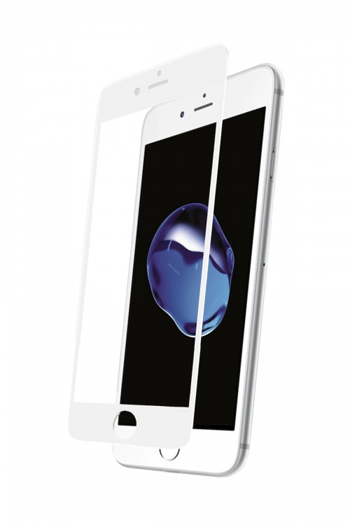Iphone 7 Plus Ekran Koruyucu Premium Tam Kaplama Beyaz
