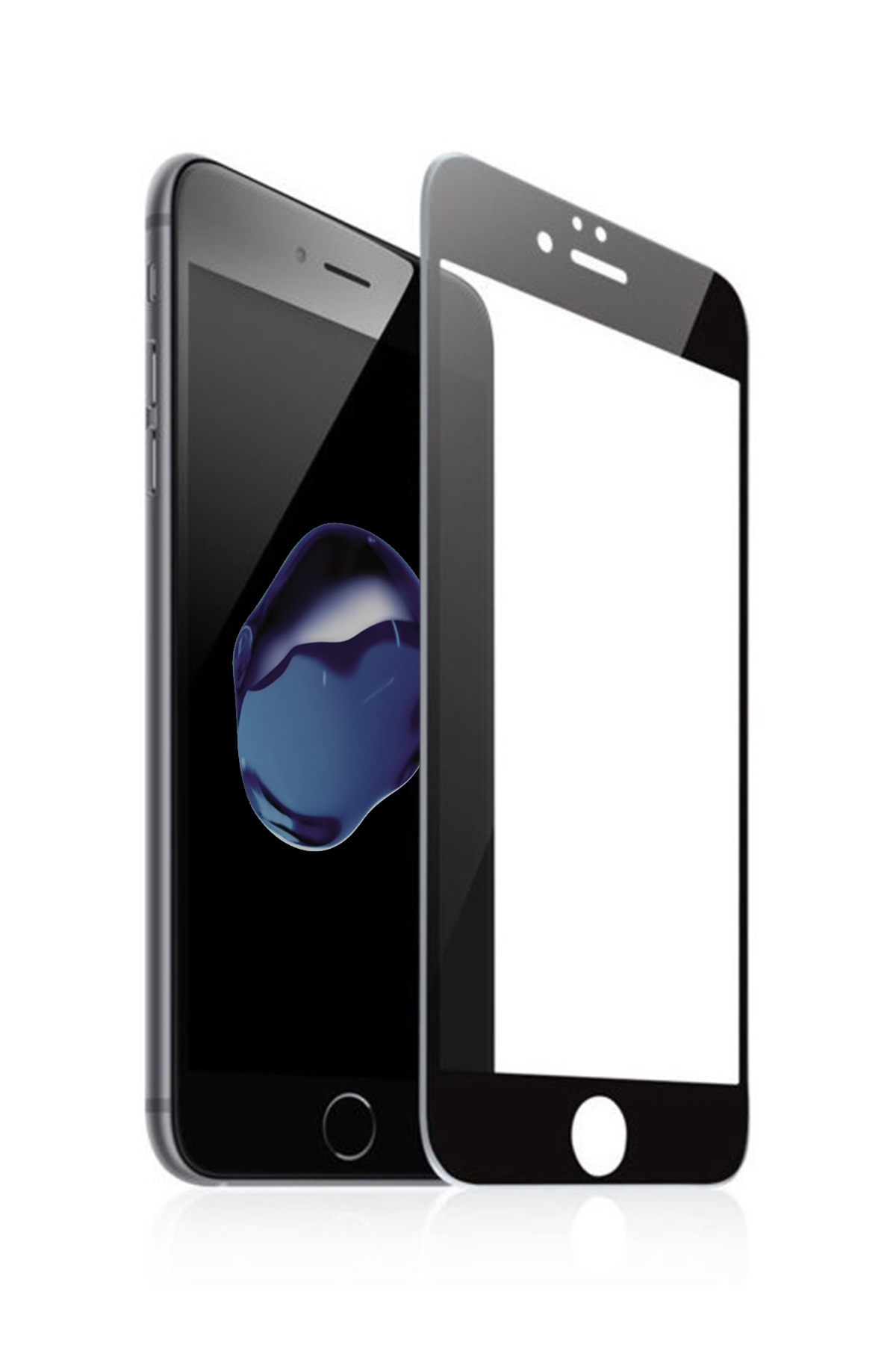 Iphone 7 Plus Ekran Koruyucu Premium Tam Kaplama Siyah
