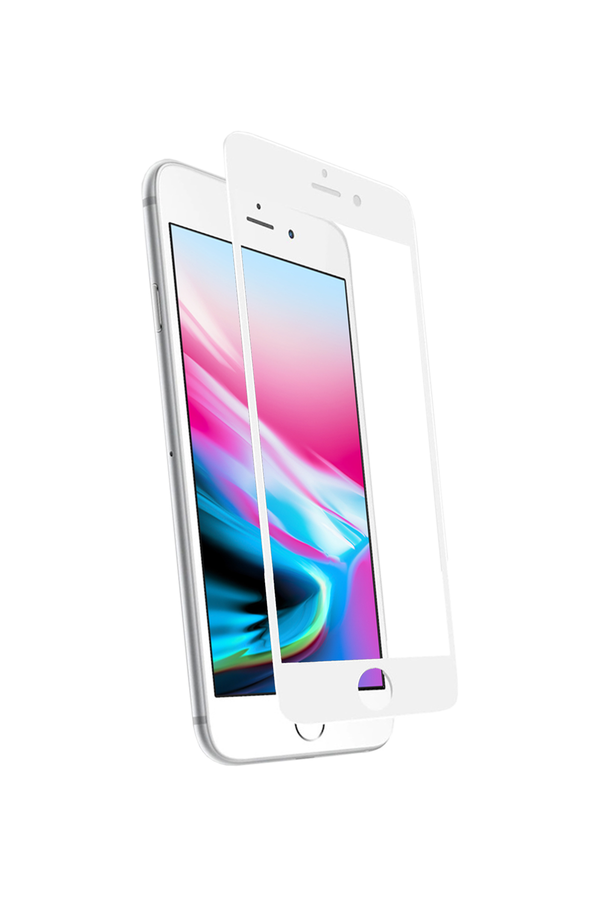 Iphone 8 Ekran Koruyucu Premium Tam Kaplama Beyaz