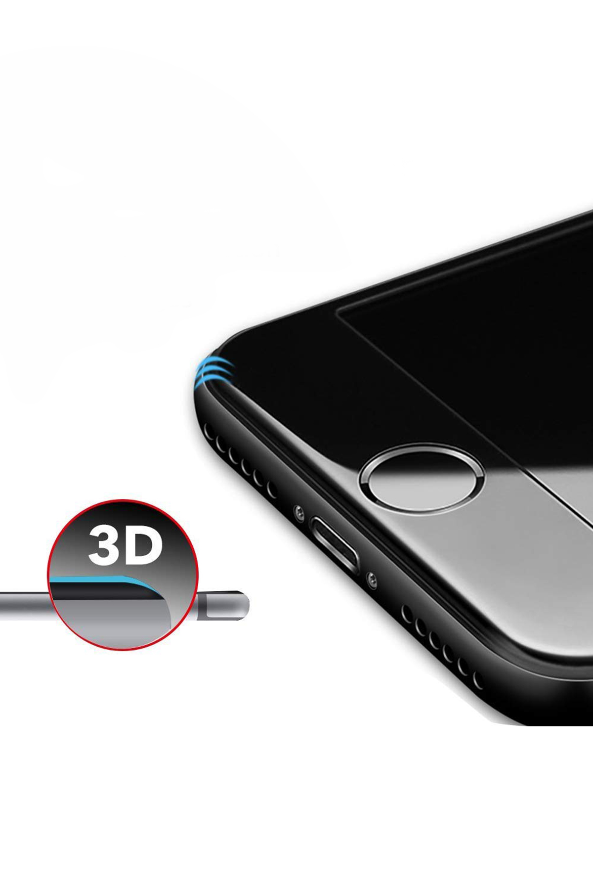 Iphone SE 2020 Ekran Koruyucu Premium Tam Kaplama Siyah