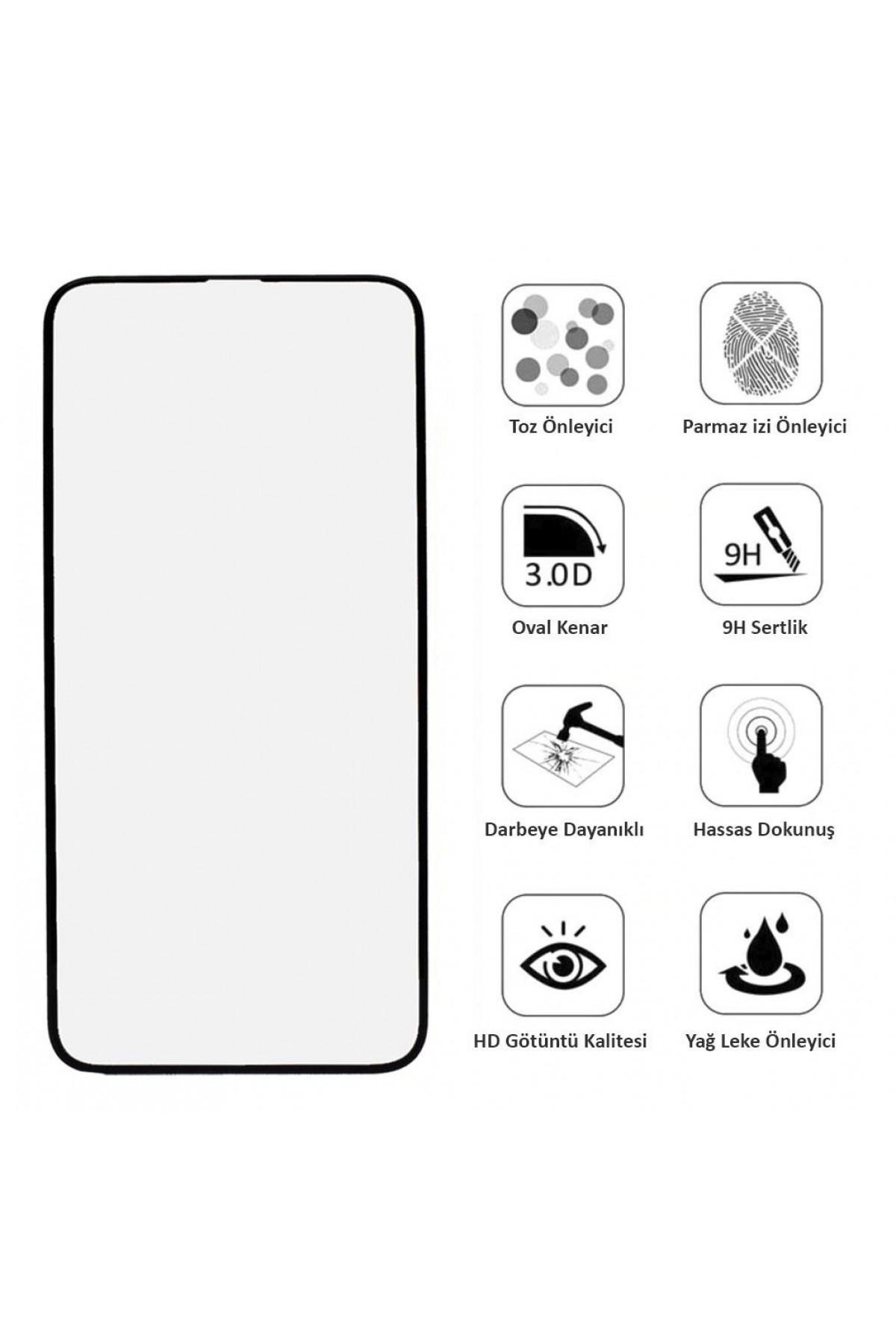 Iphone X / XS Ekran Koruyucu Seramik Tam Kaplama