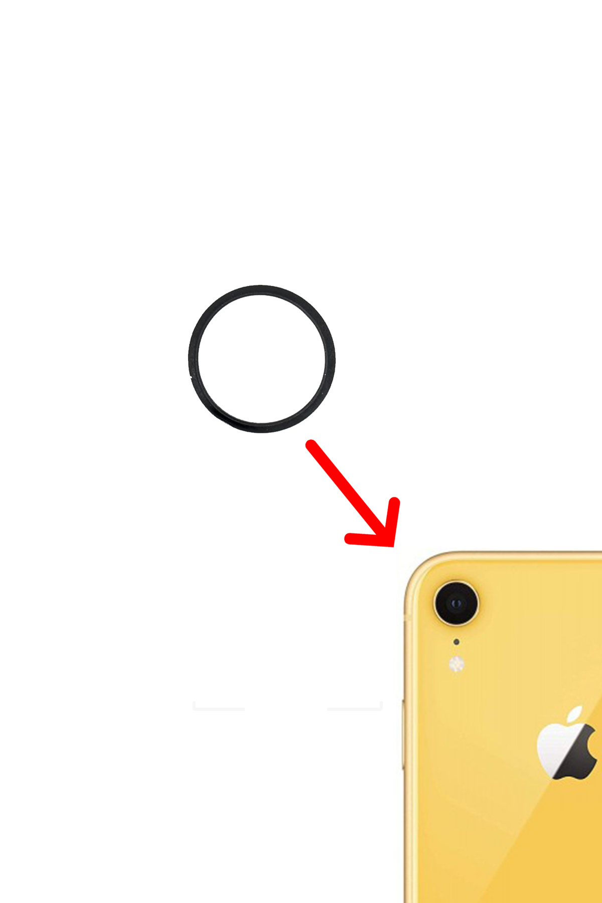 Iphone XR Sıvı ve Toza Dayanıklı Arka Kamera Halkası