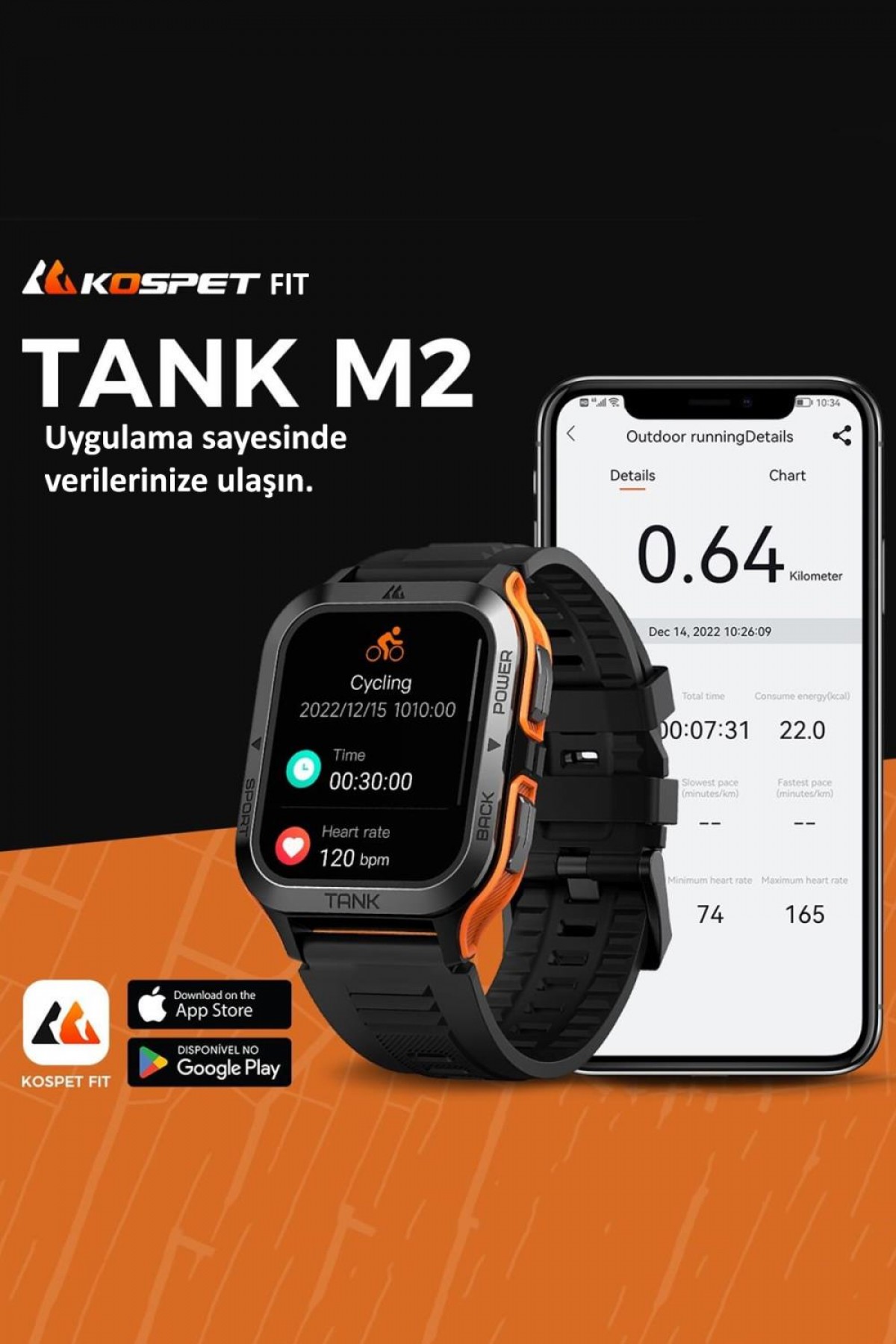 Kospet Tank M2 Watch Akıllı Saat (KVK Teknik Servis Garantili)