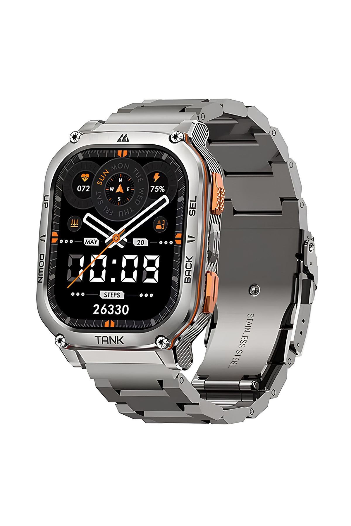 Kospet Tank M3 Ultra Watch GPS Akıllı Saat + Metal Kordon (KVK Teknik Servis Garantili)