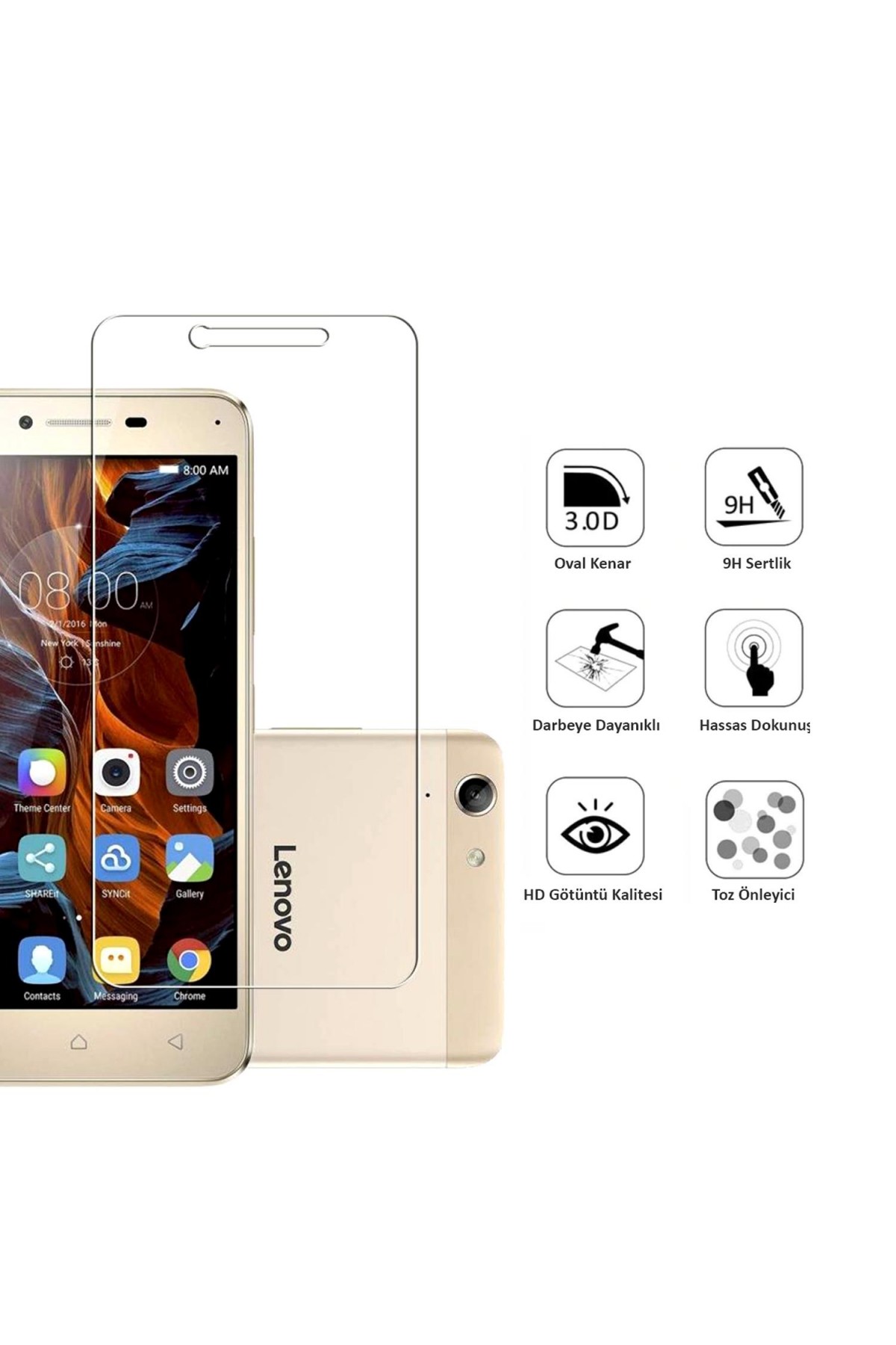 Lenovo K5 Note Ekran Koruyucu Temperli Cam