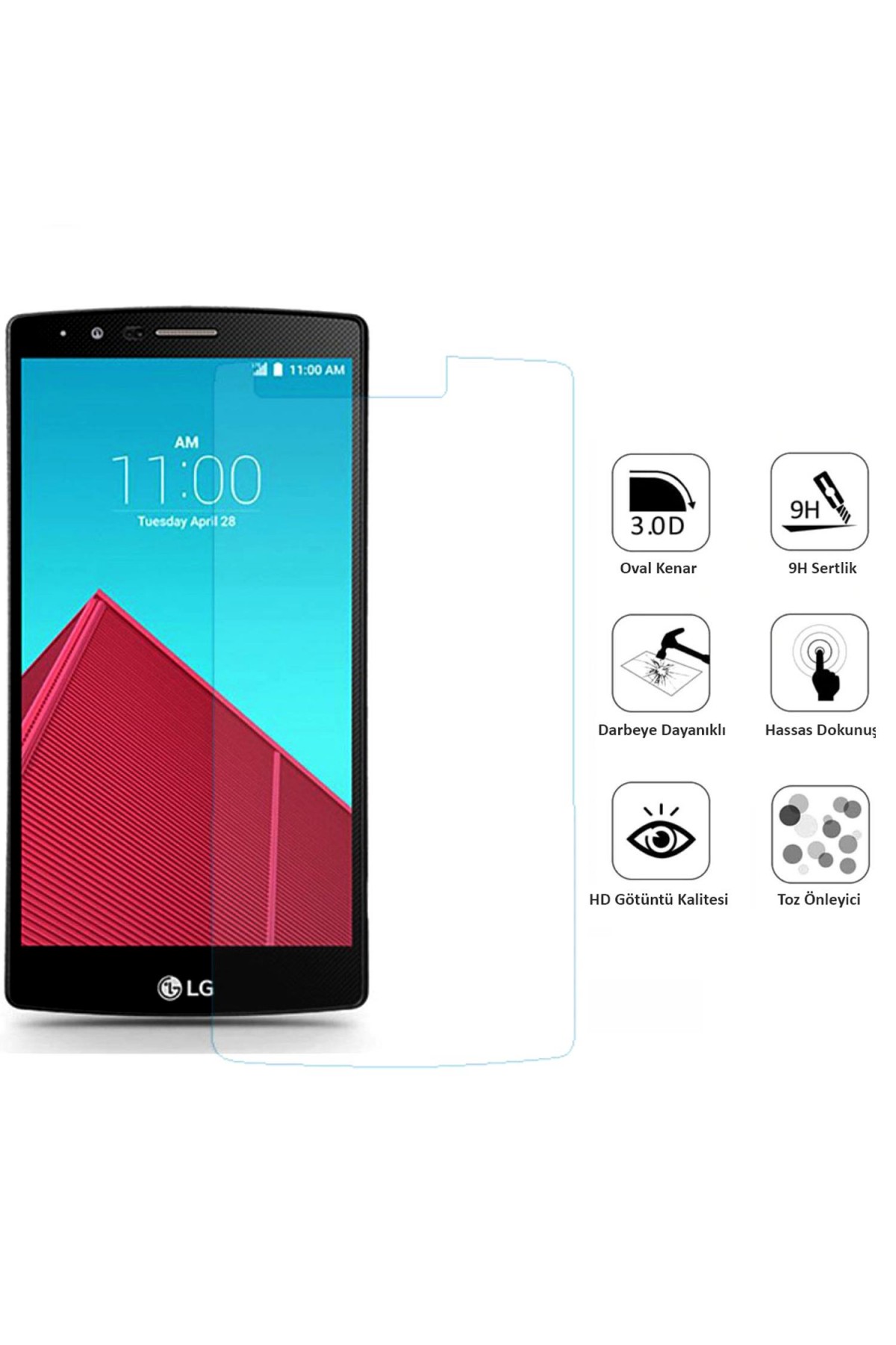 LG G4 Beat Mini Ekran Koruyucu Temperli Cam (H735)