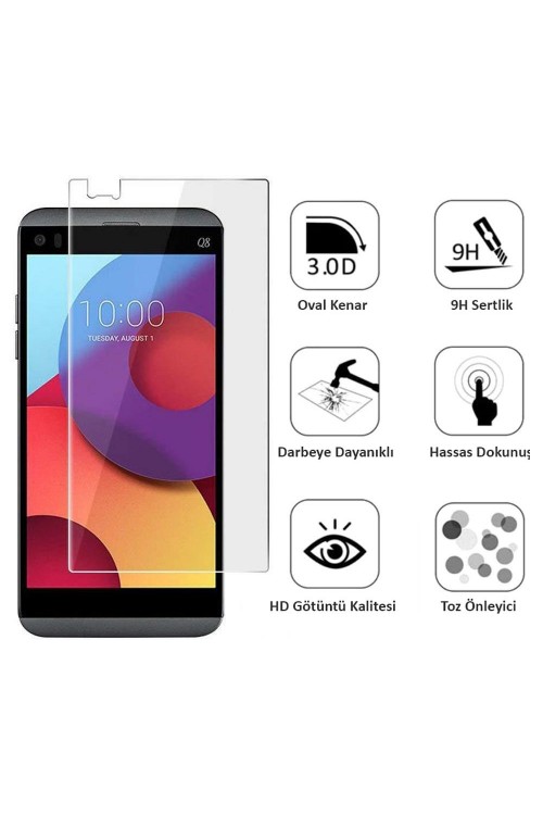 LG Q8 H970 Ekran Koruyucu Temperli Cam