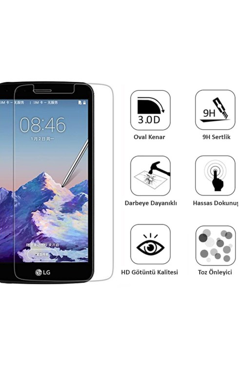 LG Stylus 3 Ekran Koruyucu Temperli Cam