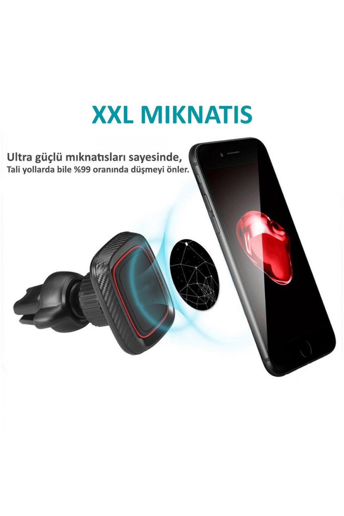 Microlux AT213 Araba İçi Manyetik Mıknatıslı Cep Telefon Tutucu