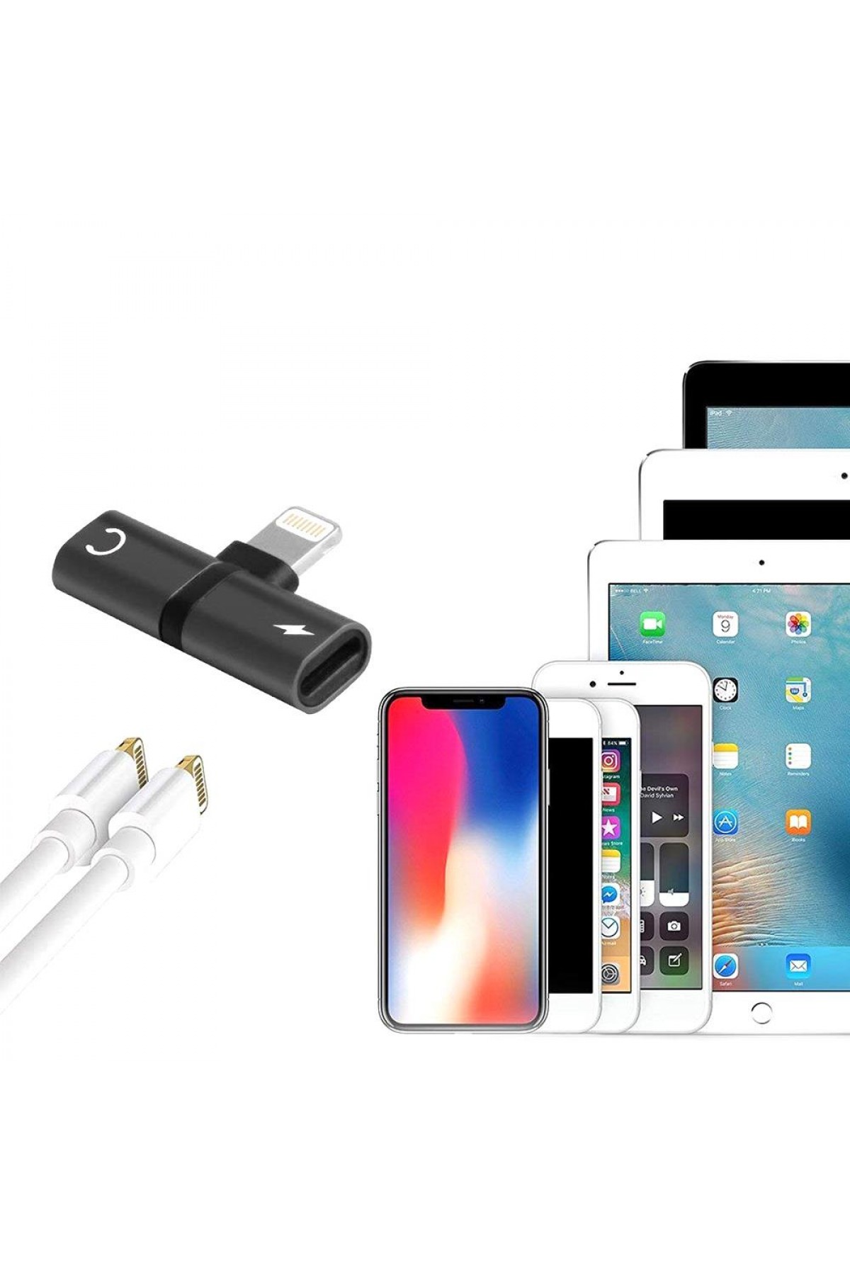 Microlux LK01 Iphone Kulaklık ve Şarj Dönüştürücü Adaptör