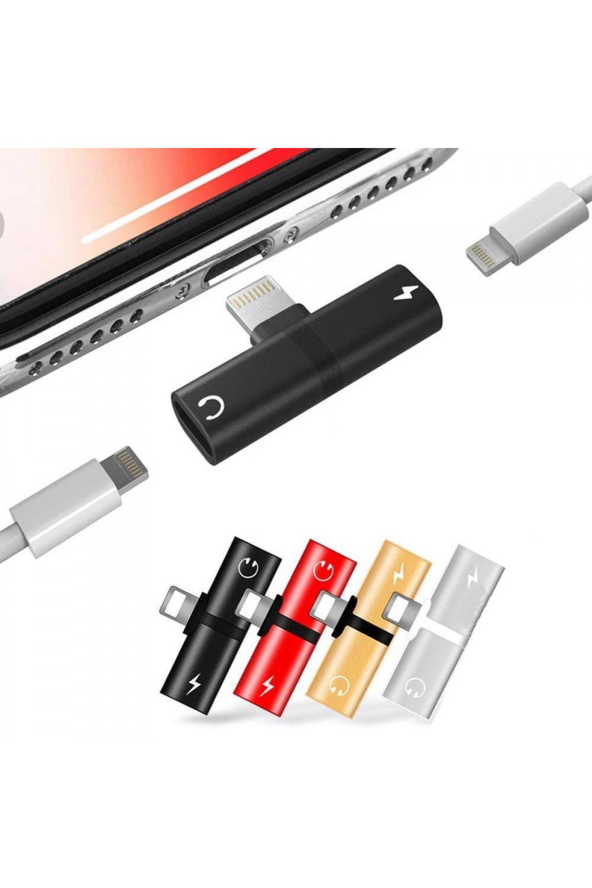 Microlux LK01 Iphone Kulaklık ve Şarj Dönüştürücü Adaptör