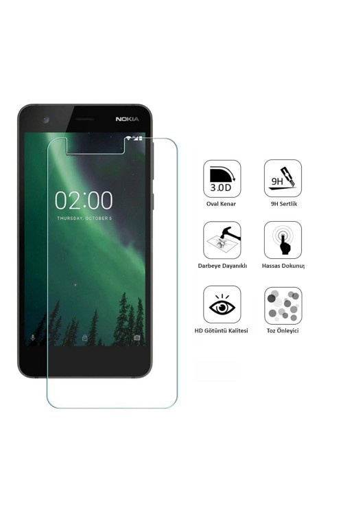 Nokia 2 Ekran Koruyucu Temperli Cam