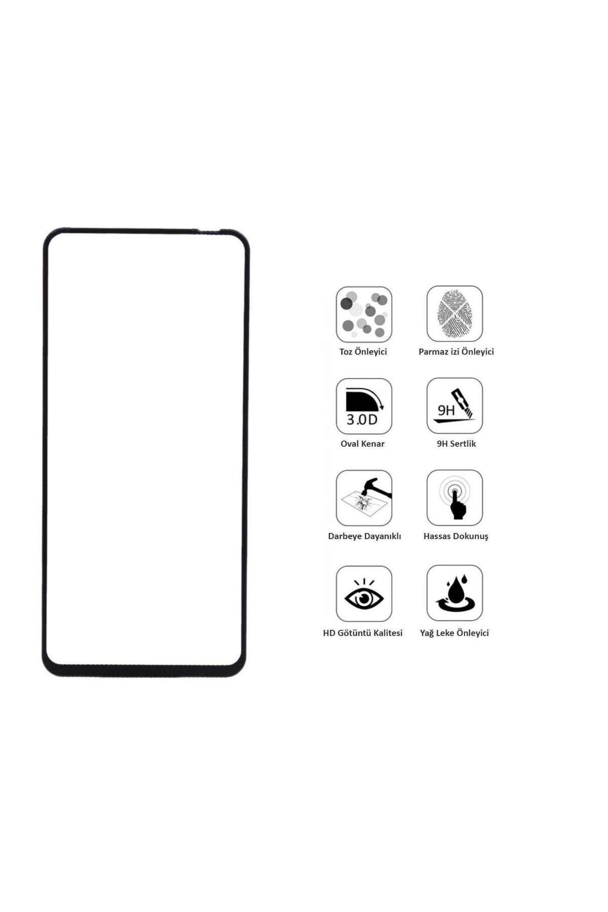 Oppo A52 / A72 /A92 Ekran Koruyucu Tam Kaplama