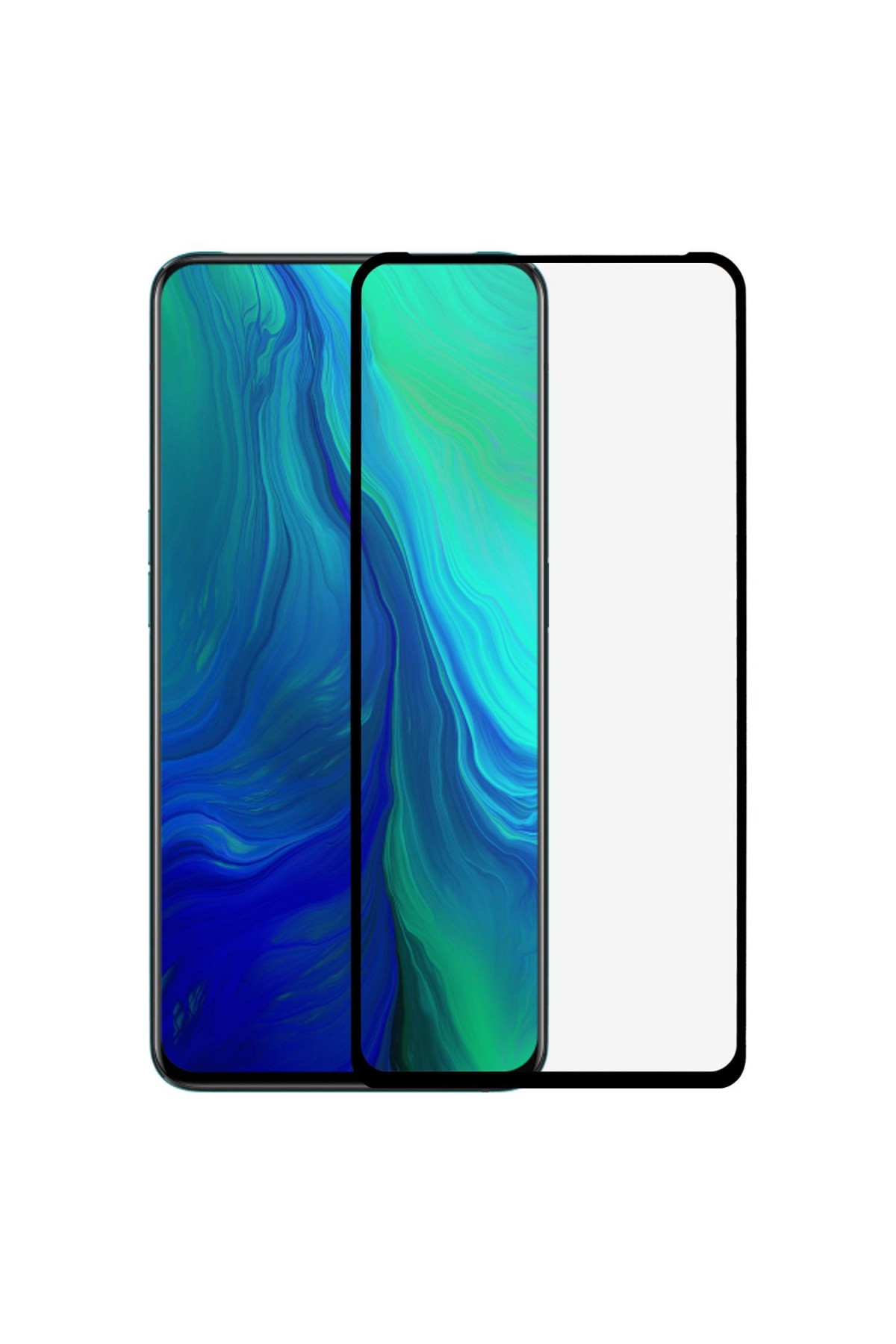 Oppo Reno 10X Zoom Ekran Koruyucu 9D Tam Kaplama