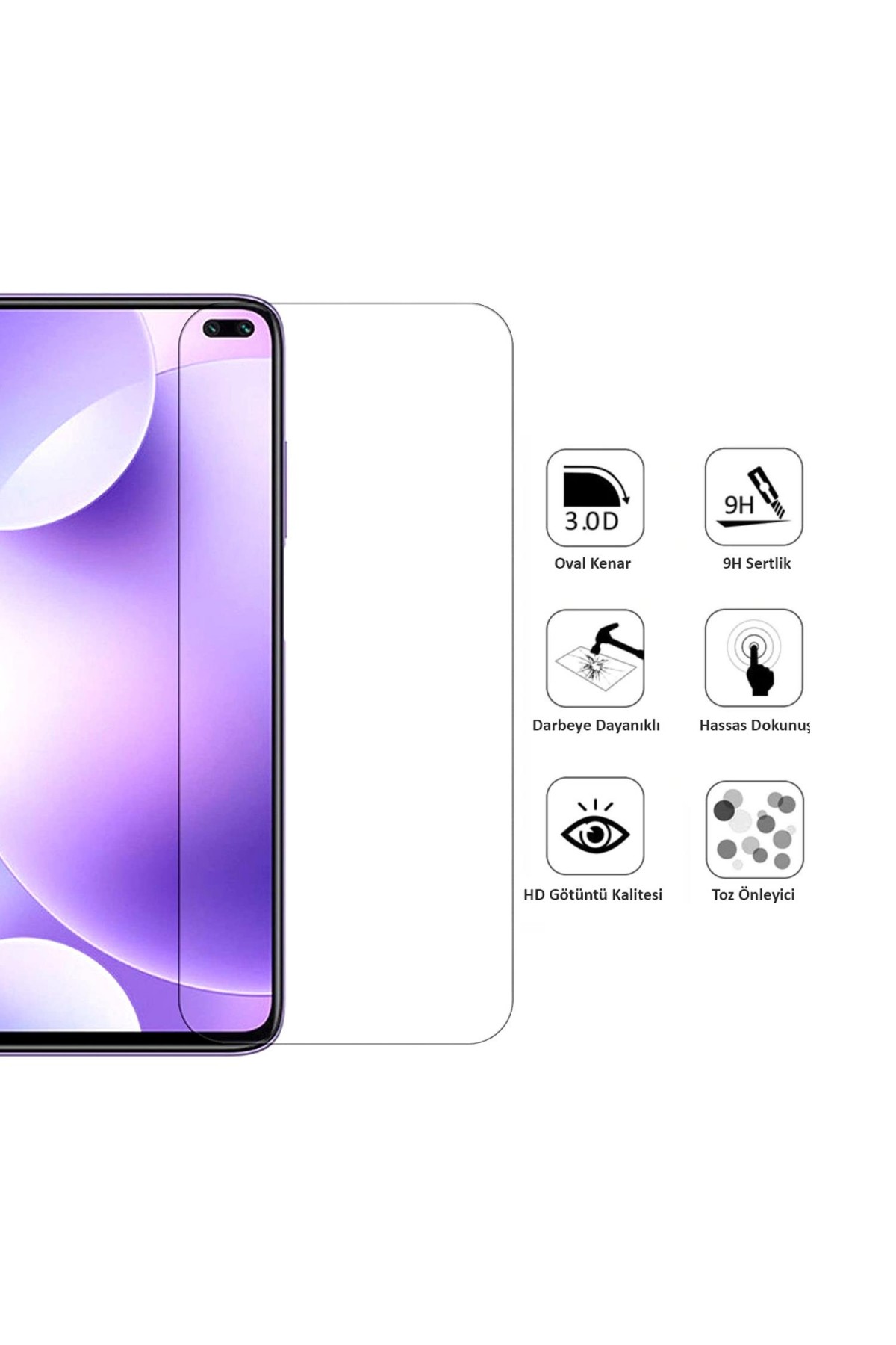 Realme 6 Ekran Koruyucu Temperli Cam