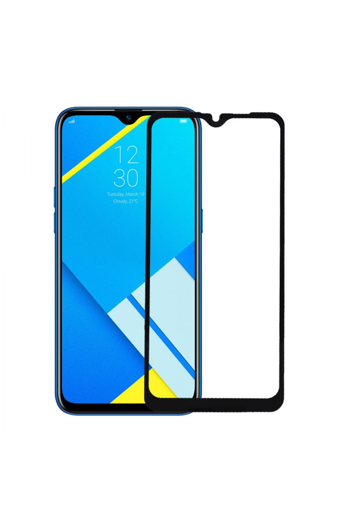 Realme C2 Ekran Koruyucu Mat Seramik Tam Kaplama