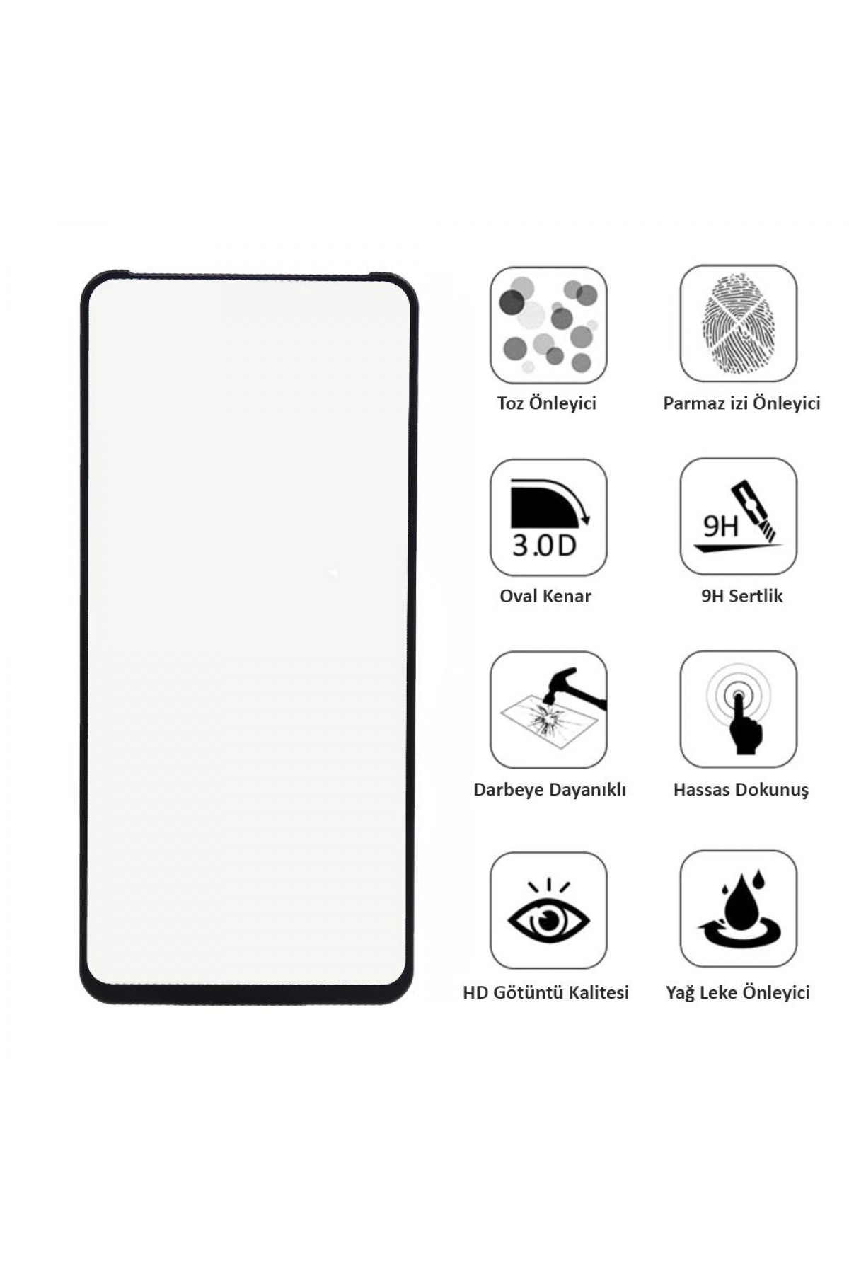 Realme X Ekran Koruyucu Mat Seramik Tam Kaplama