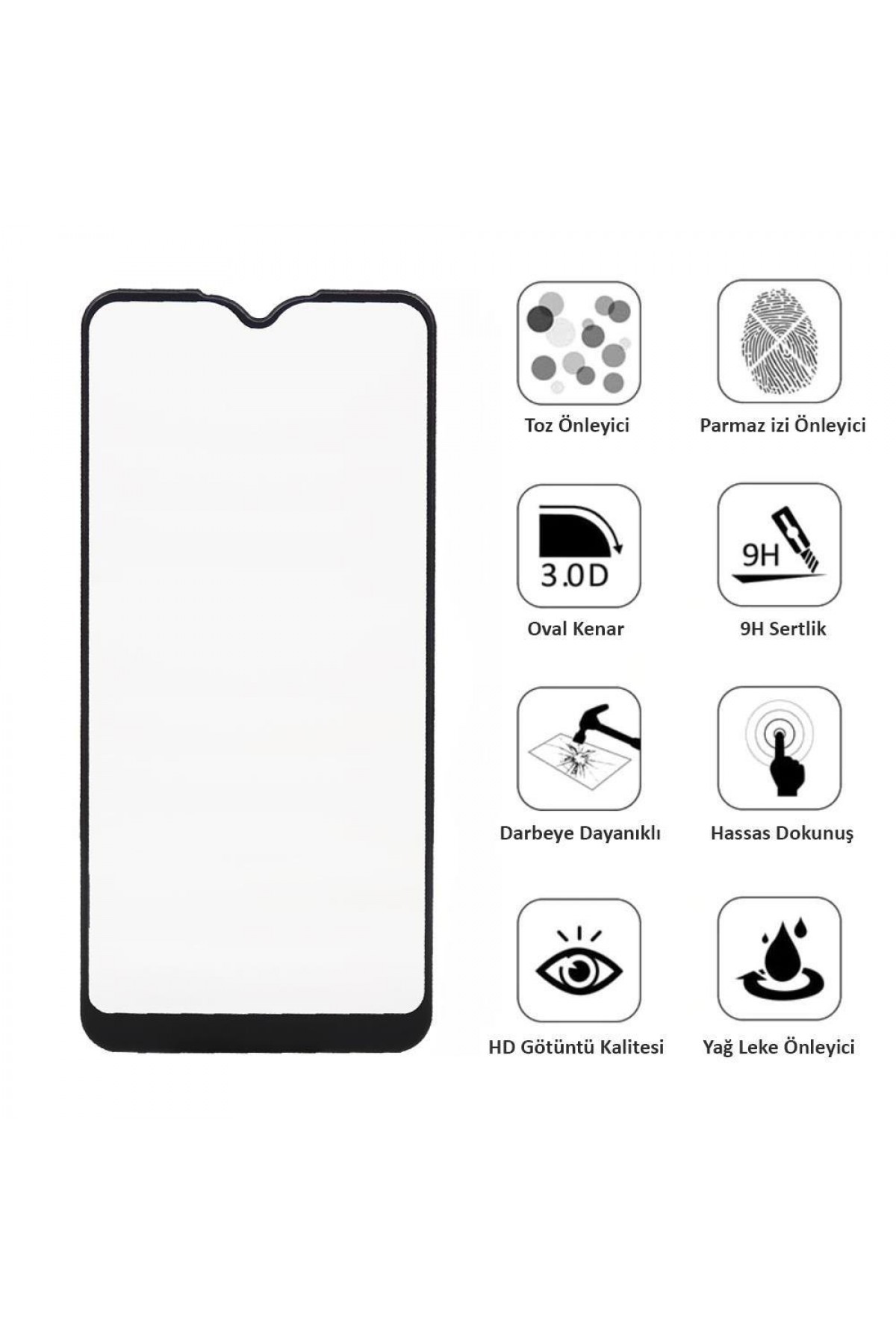 Samsung Galaxy A01 Ekran Koruyucu Seramik Tam Kaplama