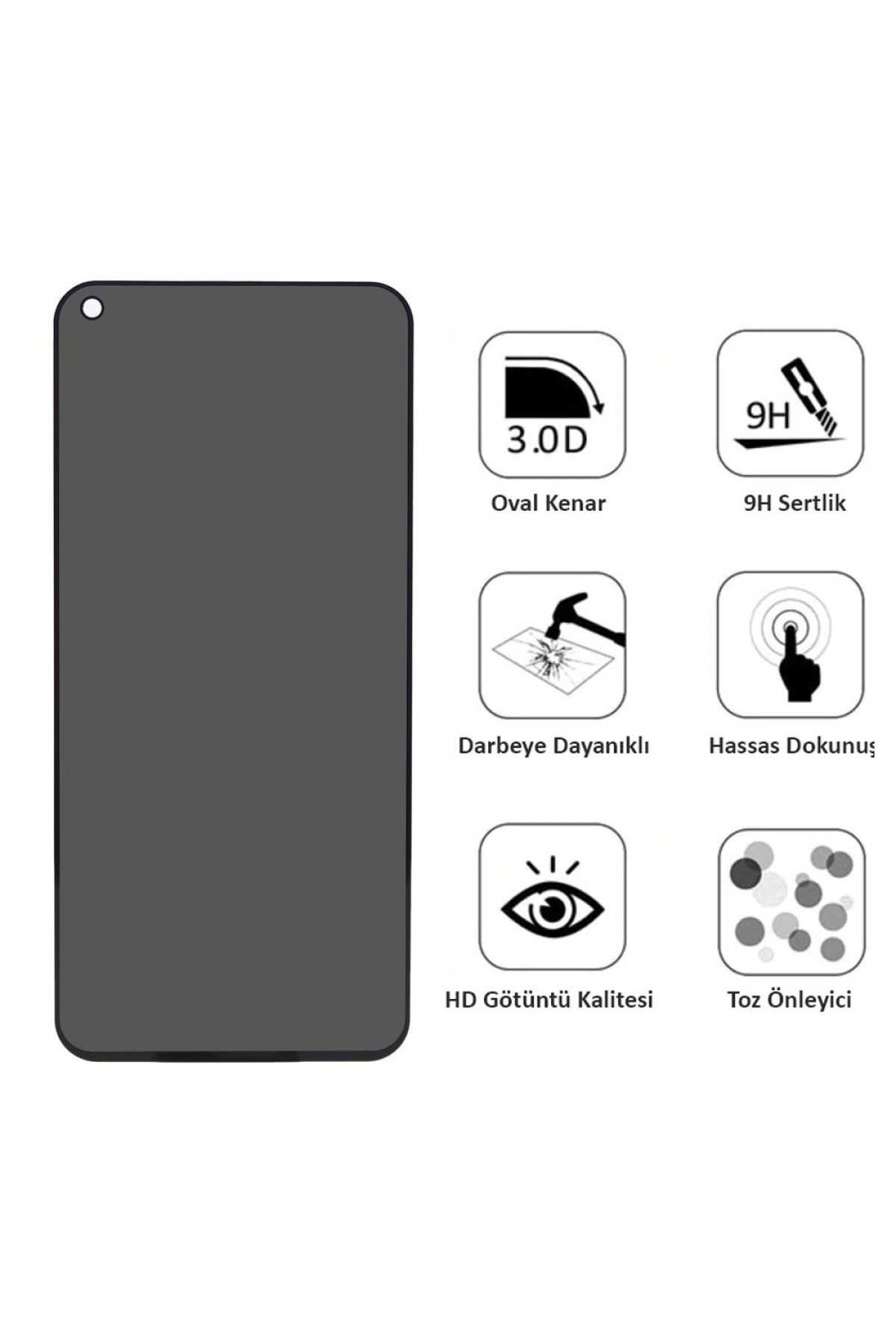 Samsung A11 /M11 Ekran Koruyucu Gizli Hayalet Cam Tam Kaplama